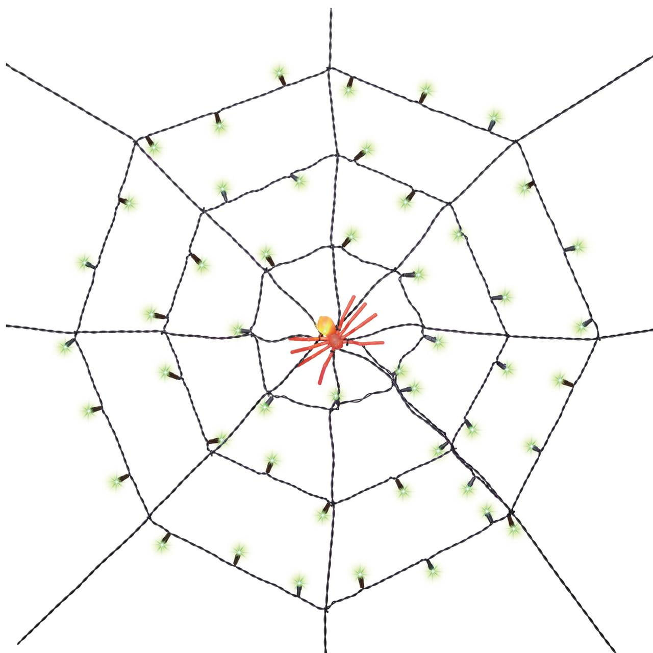 Wallpaper #zpwf4pIBZHQxiYarj74D120 Halloween 5 Green LED Spider Web Lights with Spider Way to Celebrate
