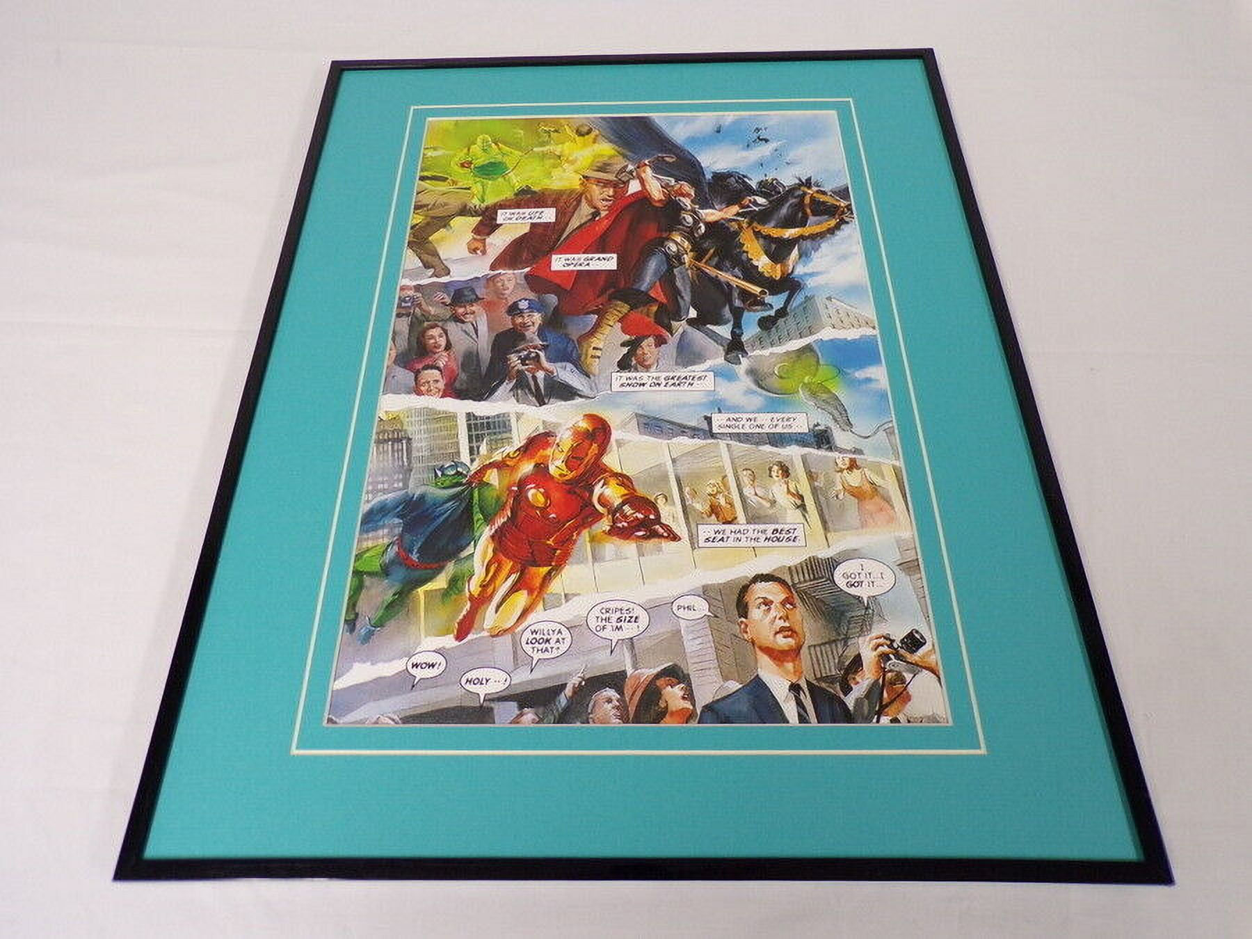 Wallpaper #nGf05pIBSpphPi3-mjUr174 Marvels 2 Thor Iron Man Framed 16x20 Poster Display Alex Ross