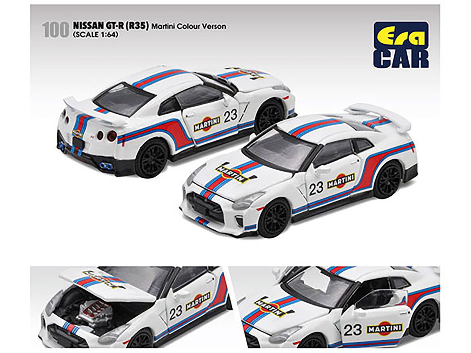 Wallpaper #OWceCpMBSpphPi3-ptOV89 Nissan GT R R35 23 White with Blue and Red Stripes Martini Racing