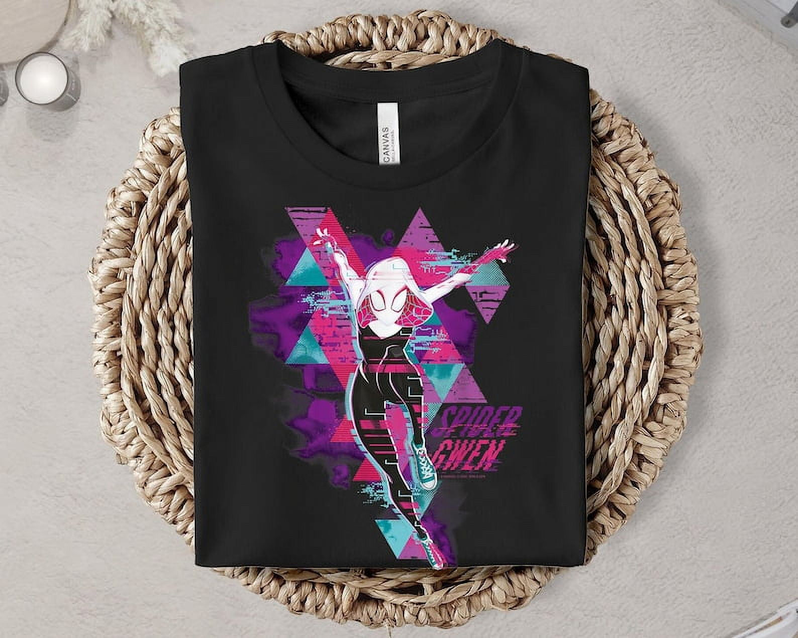 Wallpaper #_blT3pIBJvJKYCmEbwRK468 Black Gwen Glitch Shirt Spider Man Across the Spider Verse Shirt