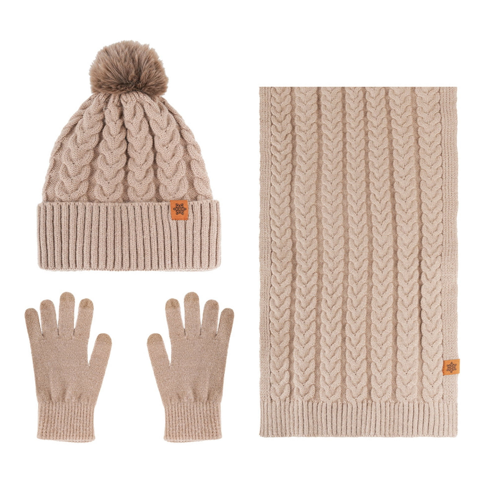 Wallpaper #57iu3JIBJvJKYCmEkfzN389 3pcsset Women Winter Warm Set Plush Ball Knitted Beanie Hat Solid