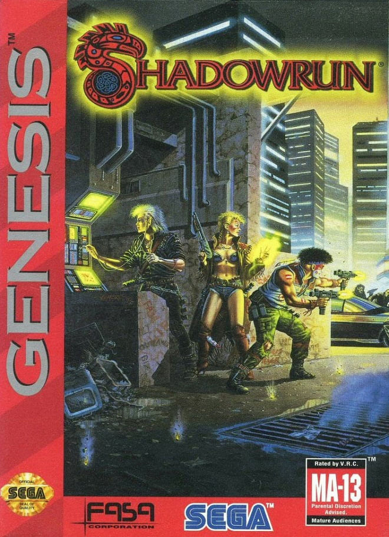 Wallpaper #lhVkNpMB-CQNECa2xScY9 Restored Shadowrun Sega Genesis 1994 Rpg Game Refurbished