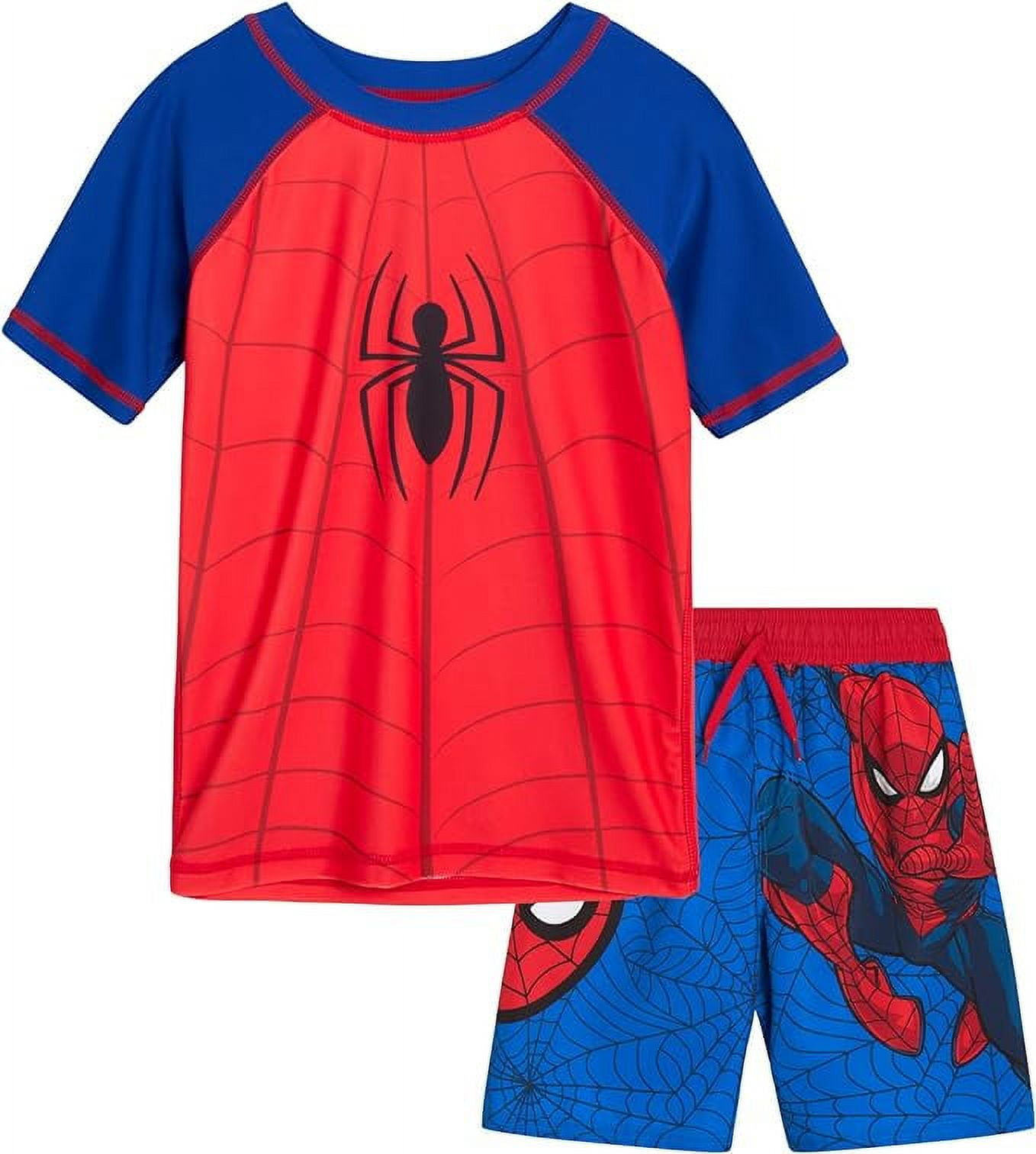 Wallpaper #z4tEc5cBcm9NJah-InTX33 Marvel Spiderman Boys Rash Guard Set Spider Man Kids Upf 50 Swim