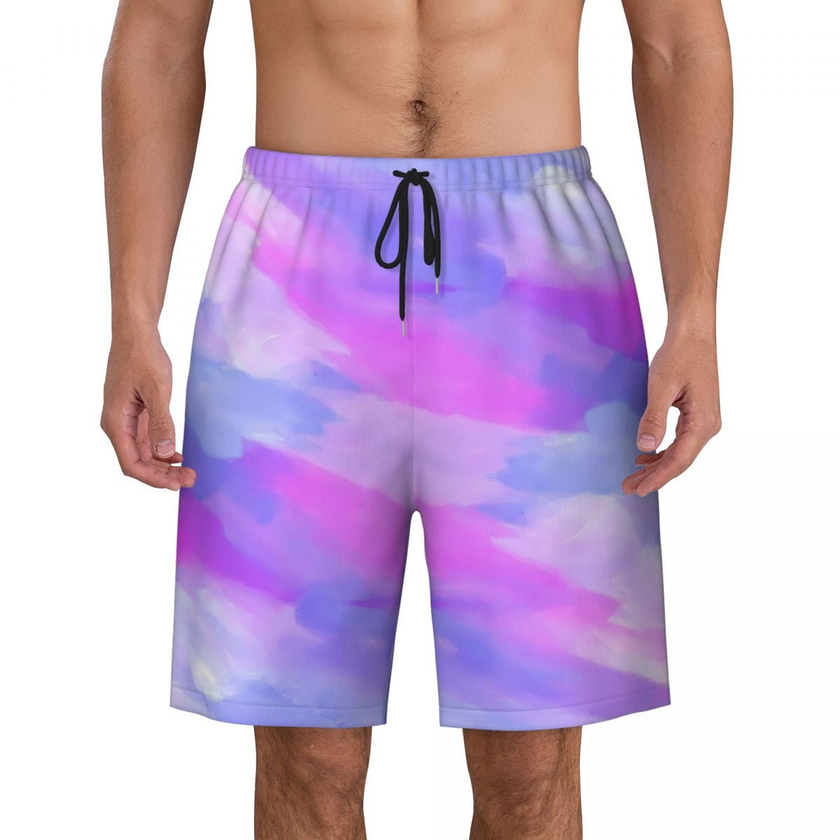 Wallpaper #aLiA1pIBJvJKYCmEHd7H457 Bathing Suit Colorful Brush Print Board Shorts Summer Modern Art Hawaii