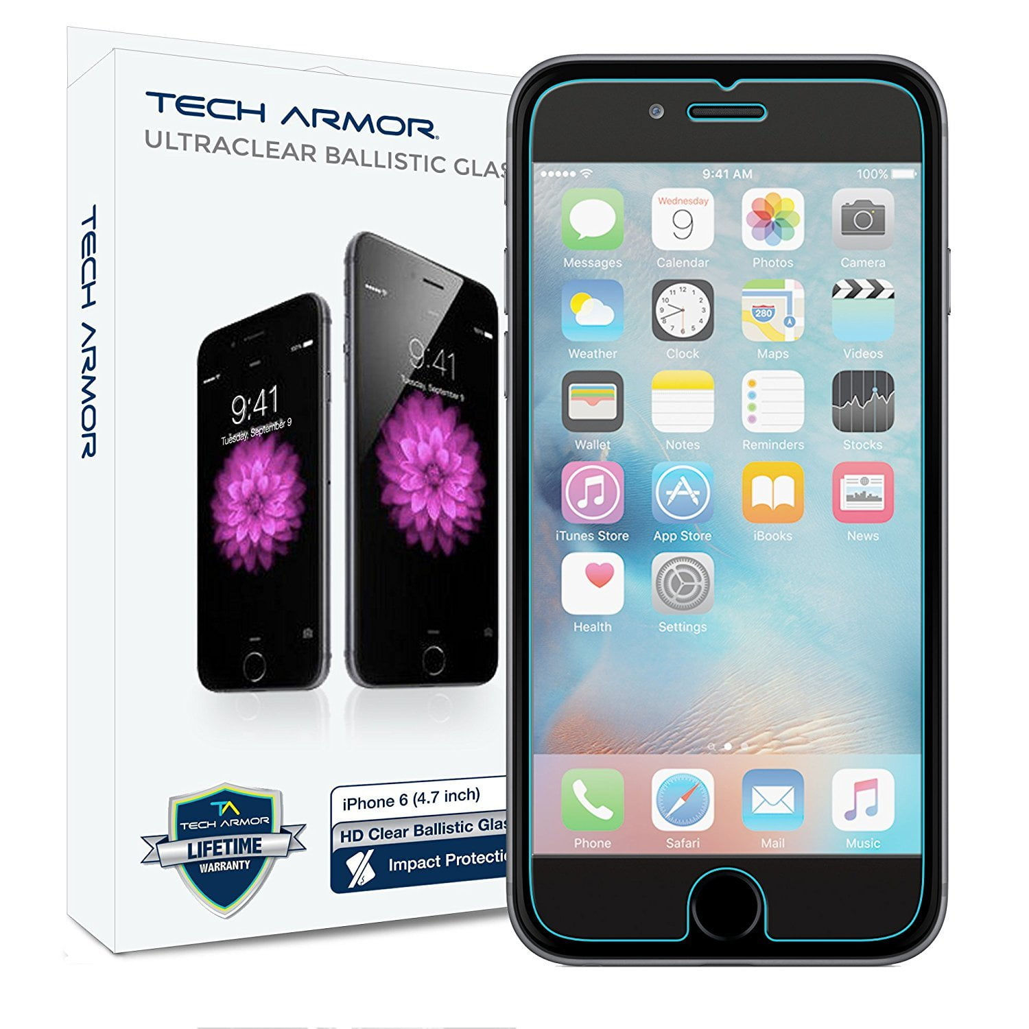 Wallpaper #sWf07JIBSpphPi3-5FU348 Tech Armor Ballistic Glass Screen Protector for iPhone 66s 47 Inch