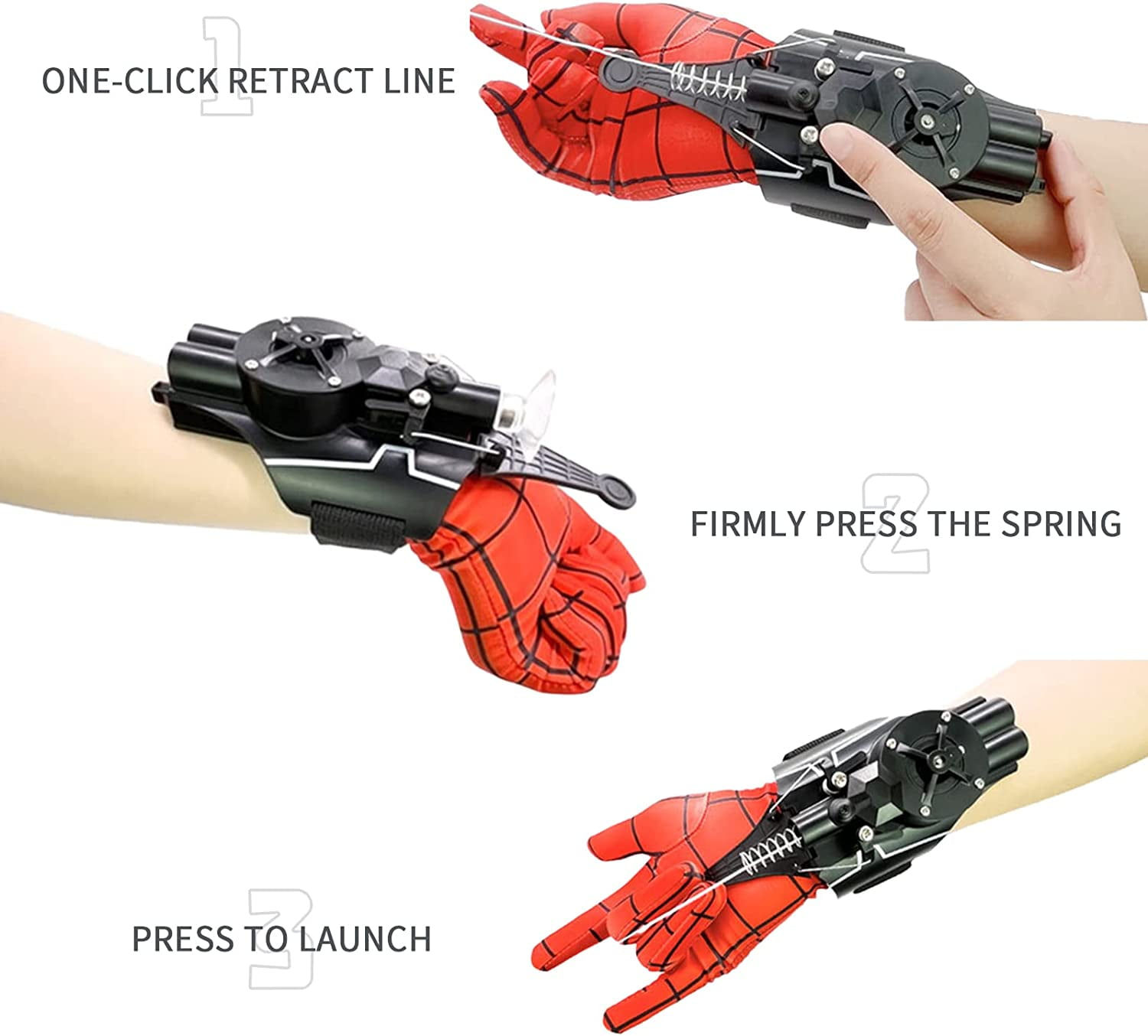 Wallpaper #7mjLGZMBSpphPi3-zxhM51 Realistic Spider Web Shooter Toy 94ft Rope Launcher Durable