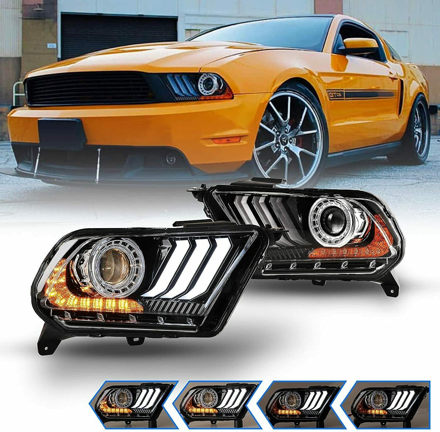 Wallpaper #ZWeR_5IBSpphPi3-AaN-43 LED Projector Headlights for 2010 2011 2012 Ford Mustang Sequential