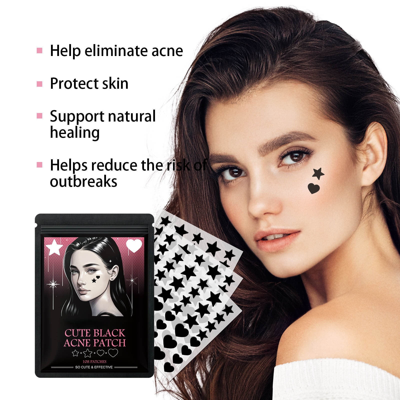 Wallpaper #A2cL6JIBSpphPi3-Dzuj293 Luoyinda Band Skin Remover Cute Black Removing Patch for Facial Fading