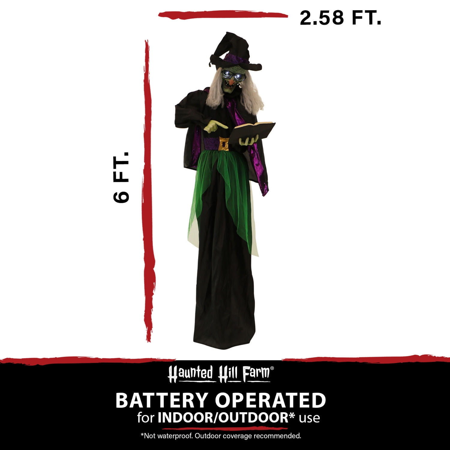Wallpaper #-mhaFJMBSpphPi3-rAPx274 6 Ft Animated Standing Witch Halloween Animatronic Town Greencom