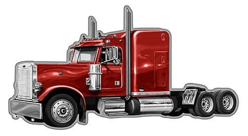 Wallpaper #rbg73JIBJvJKYCmEZfqB68 Semi Truck Trucker 3 Pack of Vinyl Decal Stickers for Laptop Car