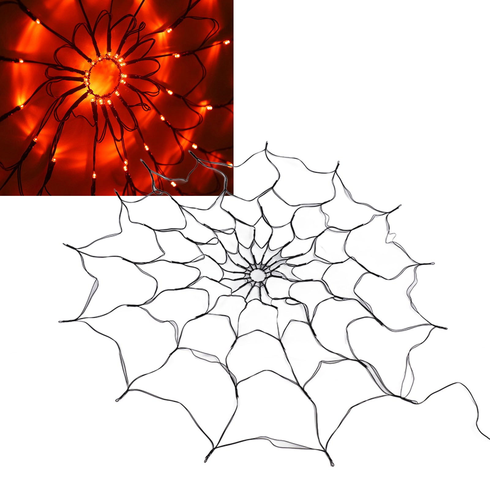Wallpaper #zpwf4pIBZHQxiYarj74D322 Lighted Spider Web Orange Color Wide Application Outdoor Spiders Web