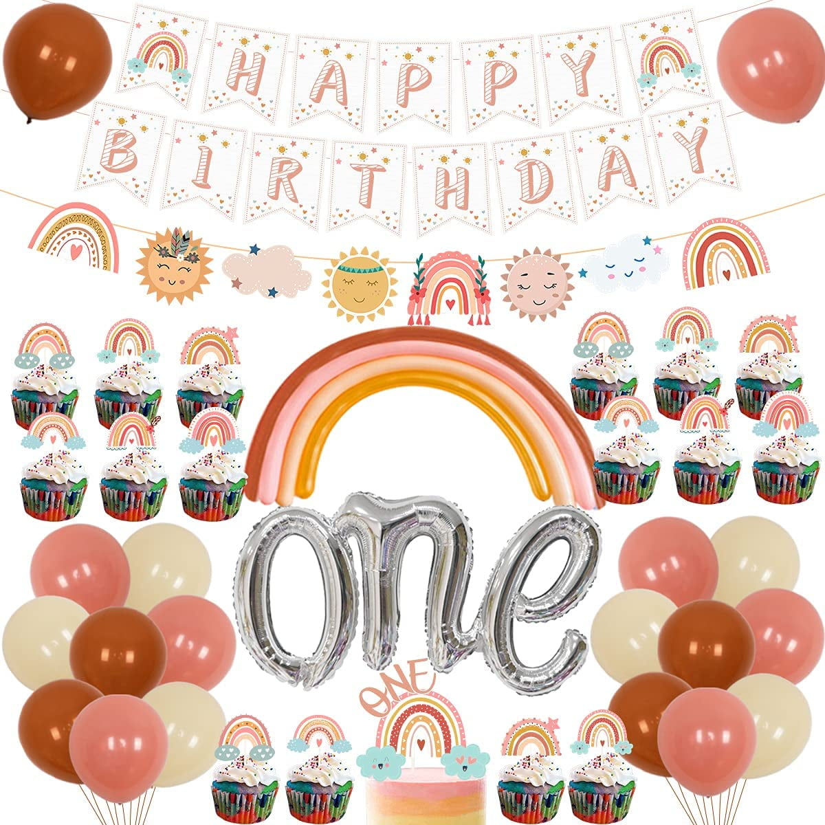 Wallpaper #b3199 Boho Rainbow Birthday Party Happy Birthday Rainbow Party Decorations