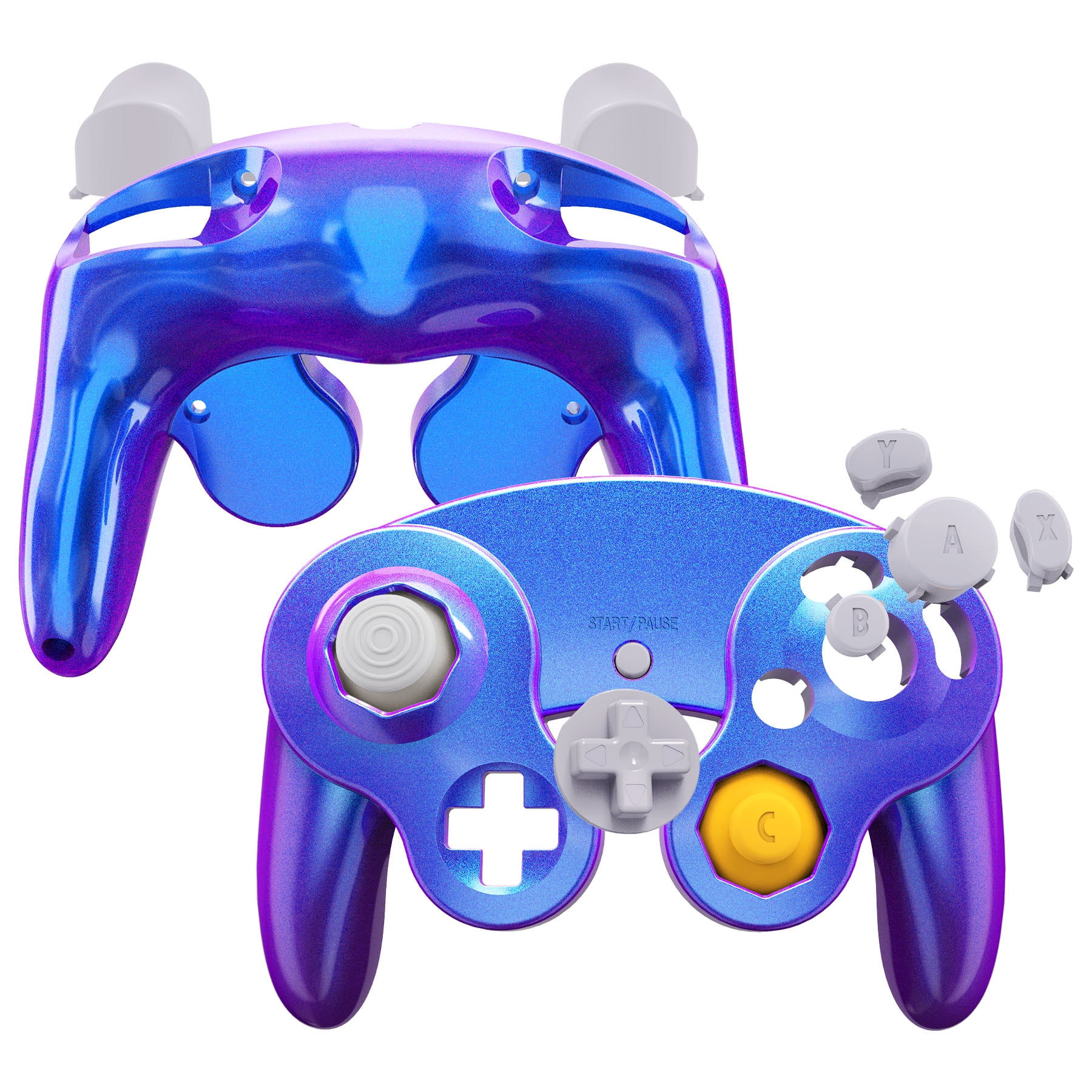 Wallpaper #y1ZJe5cBsd6xcFiEt9wL34 Extremerate Chameleon Purple Blue Glossy Faceplate Backplate for