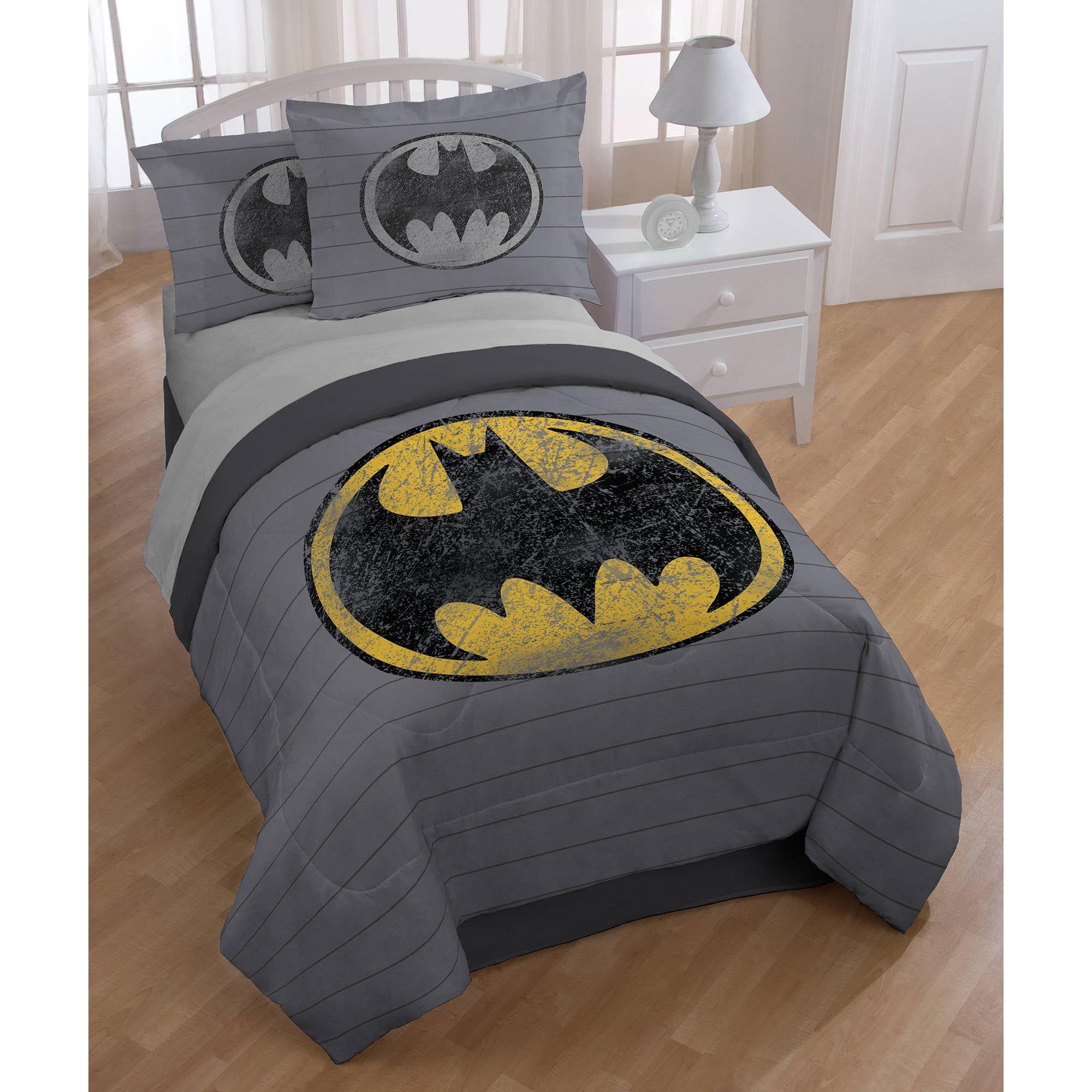 Wallpaper #aEAGMJMBJhL2WPbau7_B7 Warner Bros Batman Full or Queen Comforter Set 3 Piece Walmartcom