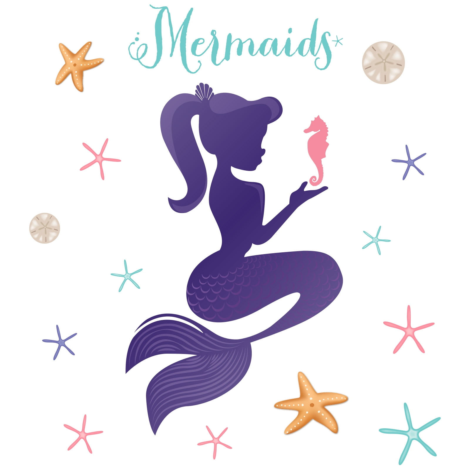 Wallpaper #NmjiIpMBSpphPi3-KzRu138 Mermaid Giant Wall Decal Walmartcom