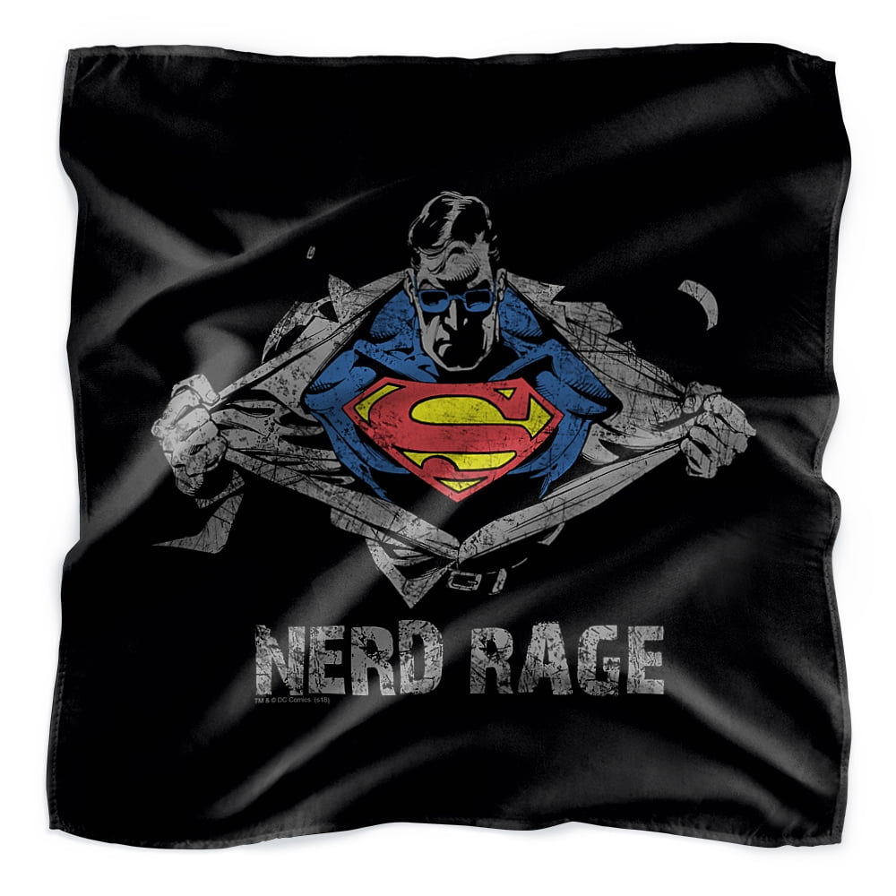 Wallpaper #0LhB25IBJvJKYCmEZfW1285 Superman Nerd Rage Bandana 21 in X 21 in Walmartcom