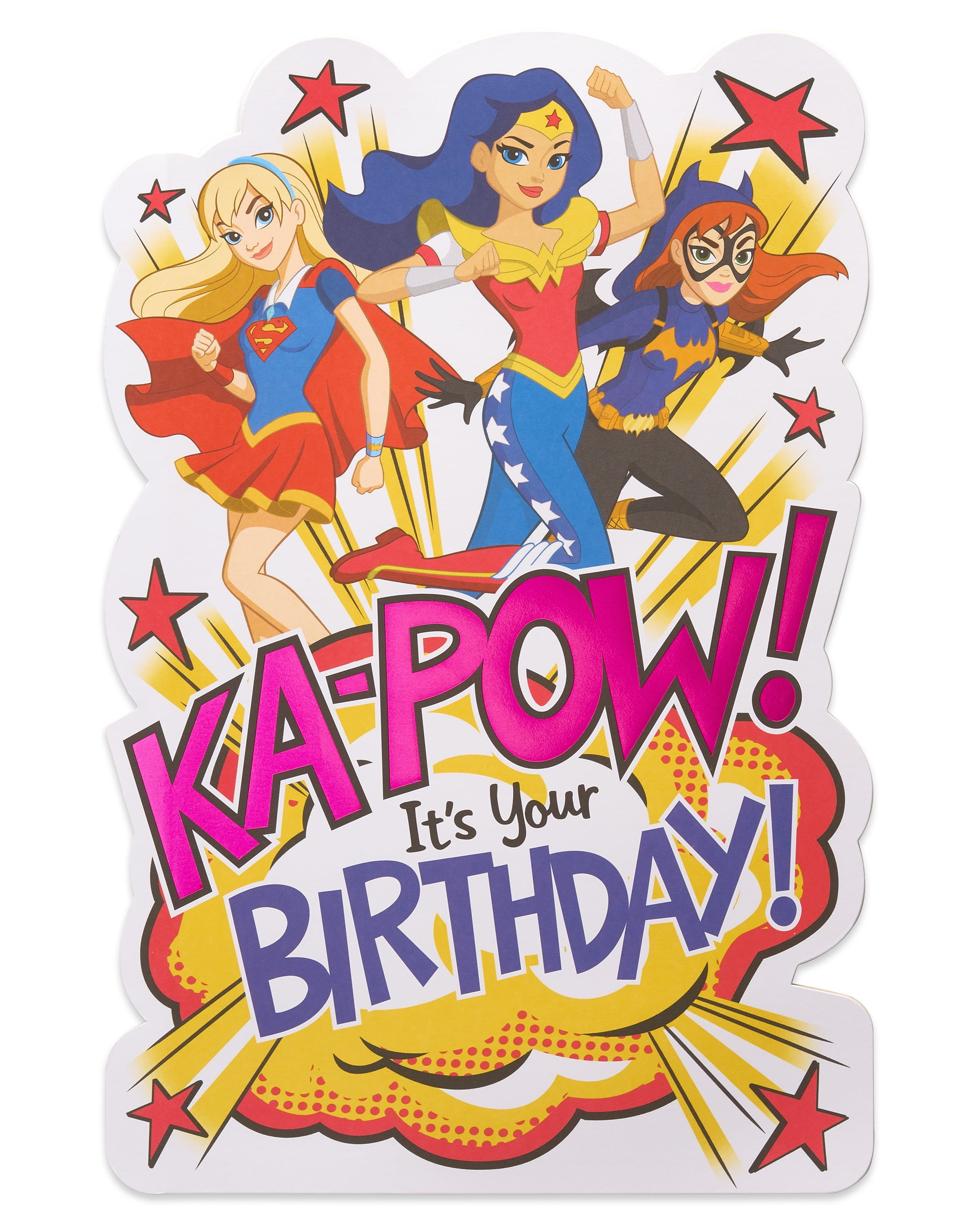 Wallpaper #aBmAOo8BtGB6xQ78Ea2r58 American Greetings DC Super Hero Girls Birthday Card for Girl with Foil