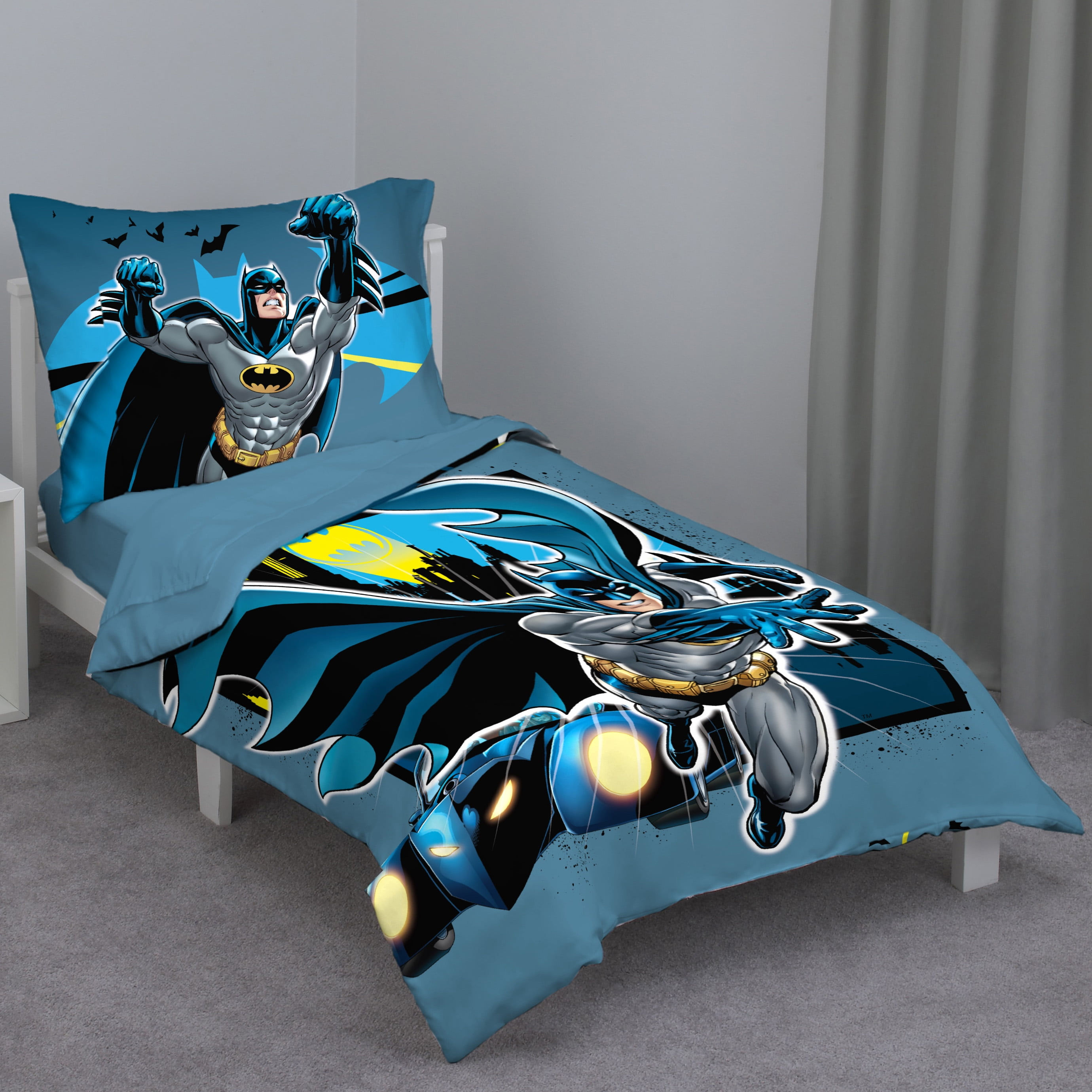Wallpaper #aEAGMJMBJhL2WPbau7_B61 Warner Bros Batman Toddler 4 Piece Bedding Set Walmartcom Walmartcom