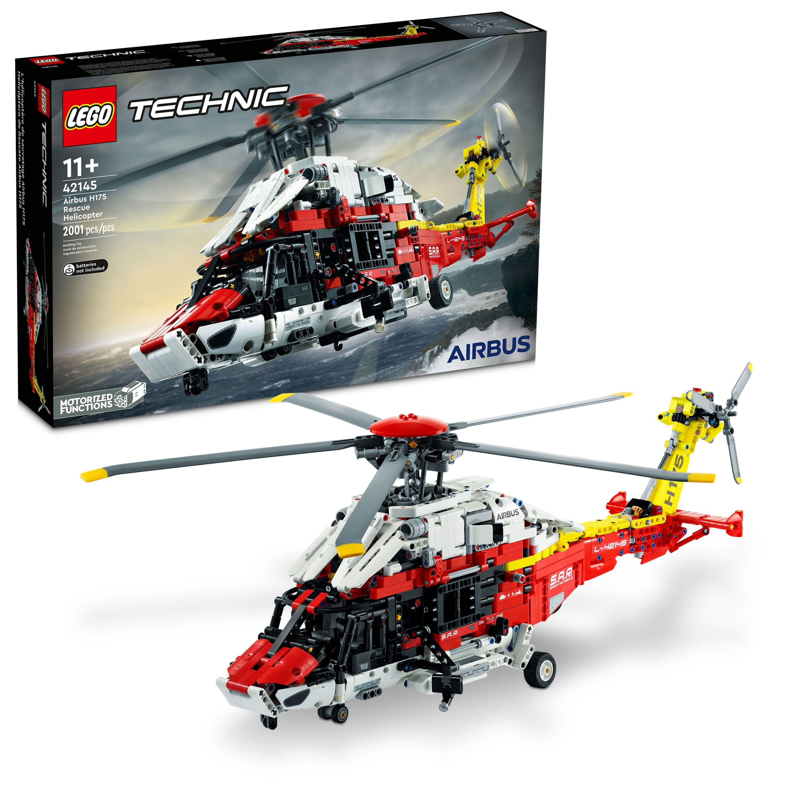 Wallpaper #74fzMZMBPAdmKxa2umJ668 Lego Technic Airbus H175 Rescue Helicopter 42145 Educational Model