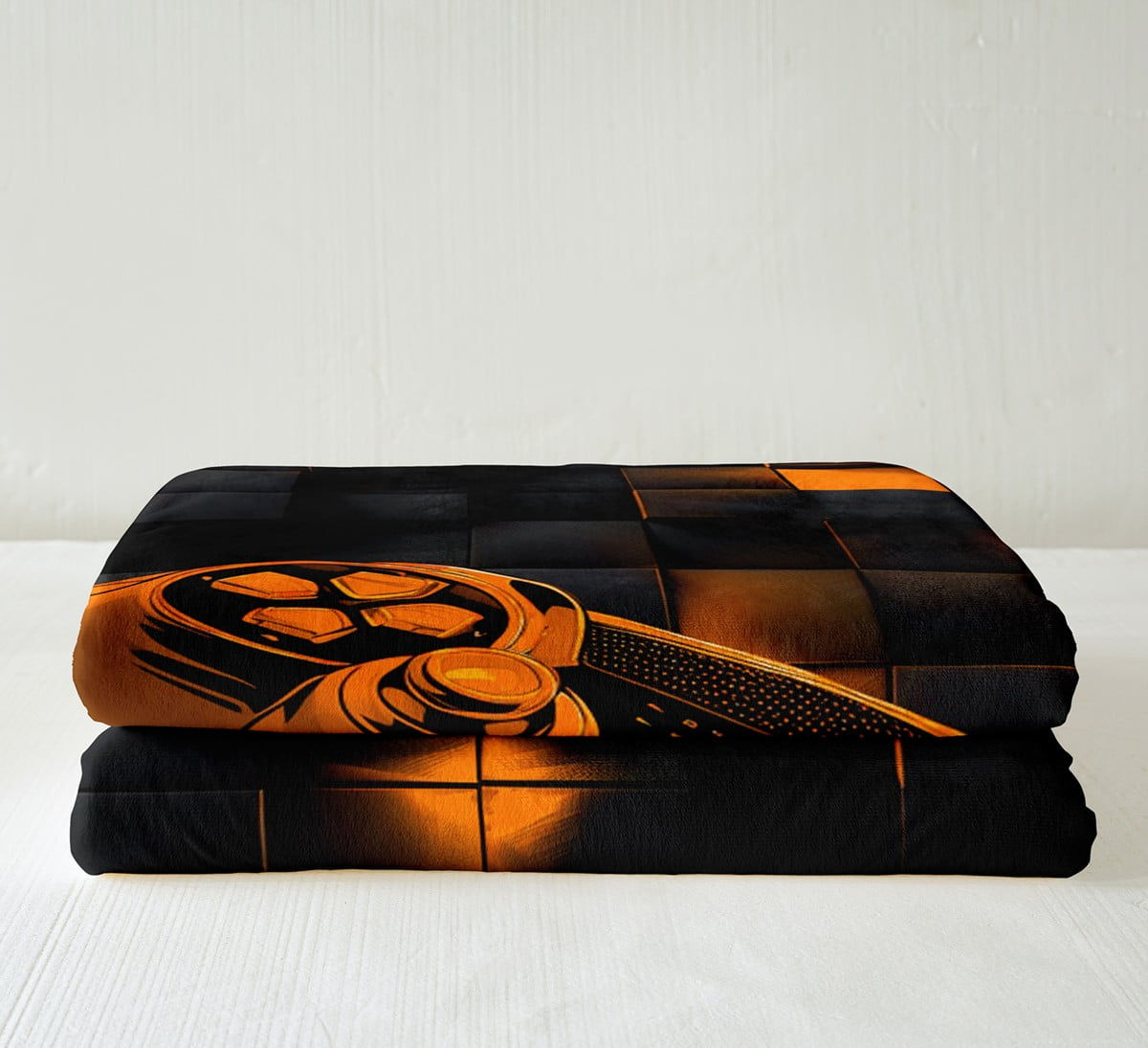 Wallpaper #U7gq25IBJvJKYCmEGfWT467 Black and Orange Blanket 30x40modern Geometric Gaming Throw Blanket