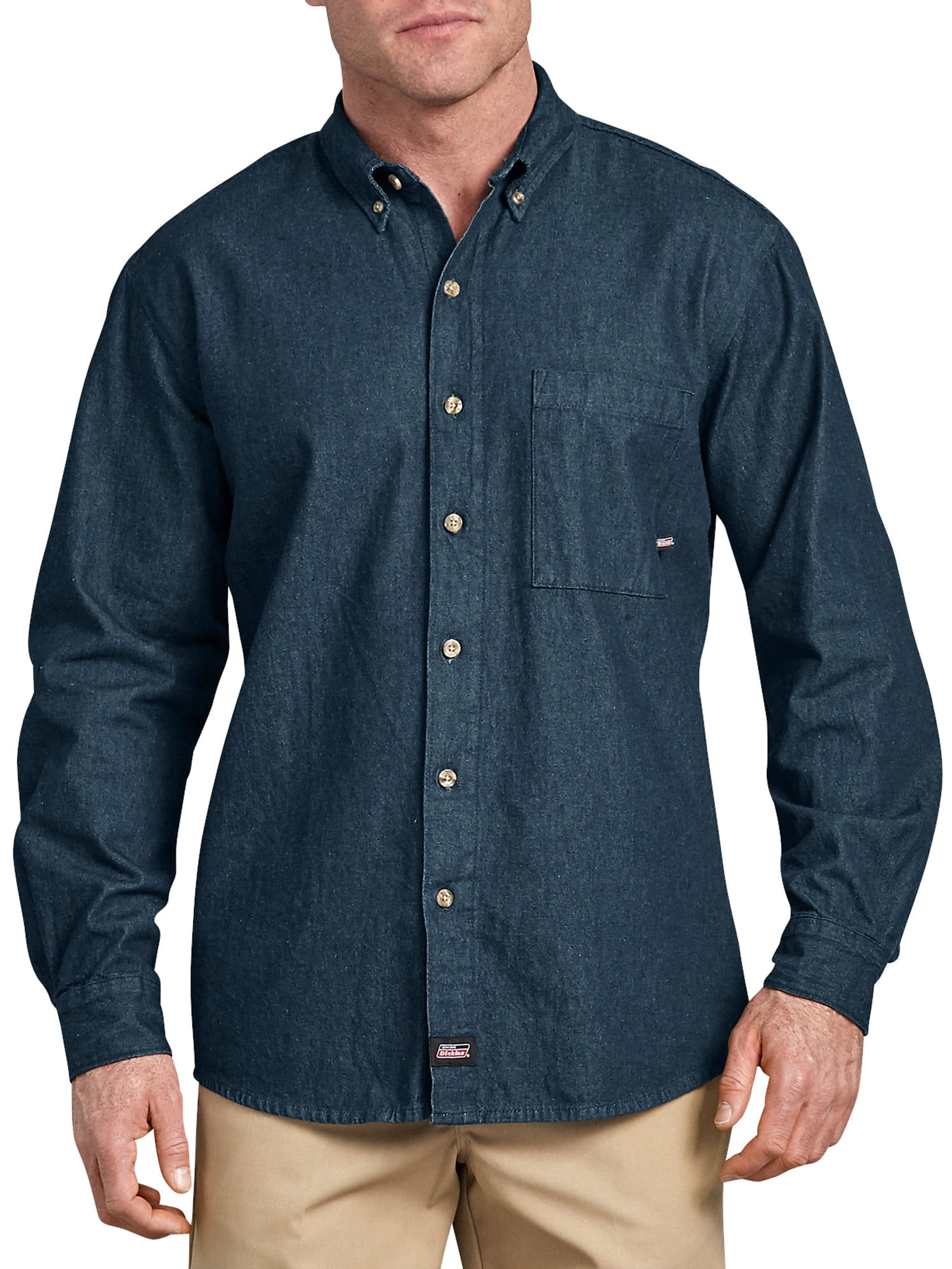 Wallpaper #MBVNNpMB-CQNECa2Lifj252 Genuine Dickies Mens and Big Mens Long Sleeve Button Down Denim Shirt