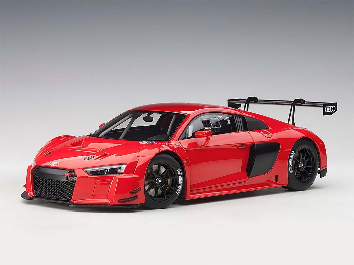 Wallpaper #yGiiGJMBSpphPi3-zxN_447 Audi R8 Fia GT Gt3 Plain Color Version Red with Black Wheels 118 Model