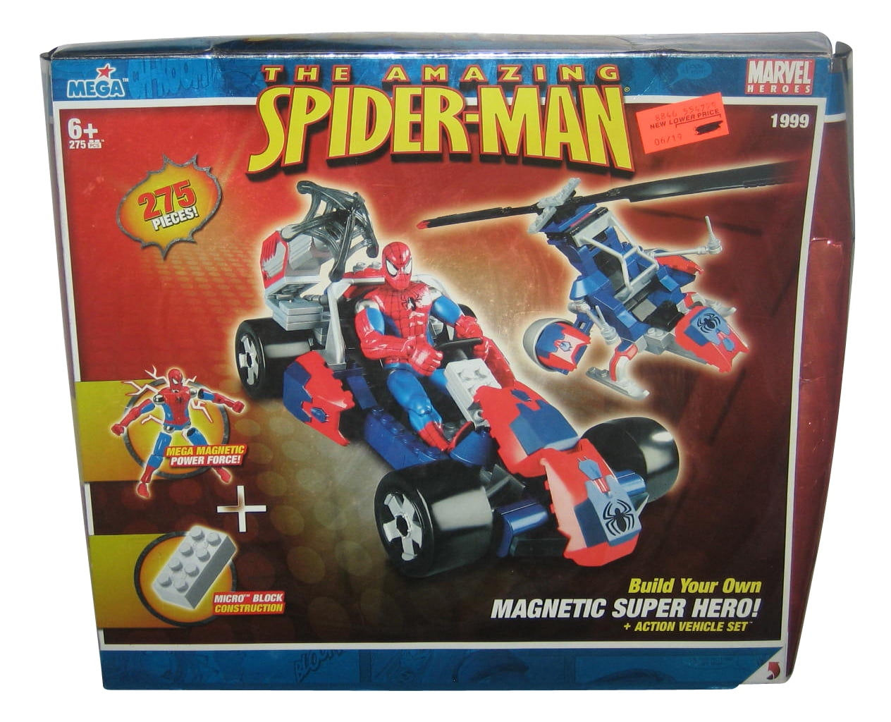 Wallpaper #Z1gfNJMBzN9vxX34uDsd49 Marvel the Amazing Spider Man Mega Bloks Magnetic Vehicle Toy Set