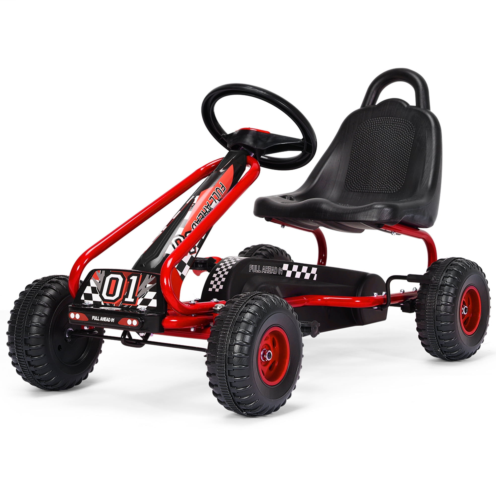 Wallpaper #DmcYA5MBSpphPi3-S7Li284 Gymax 4 Wheel Go Kart Ride on Pedal Car with Adjustable Seat