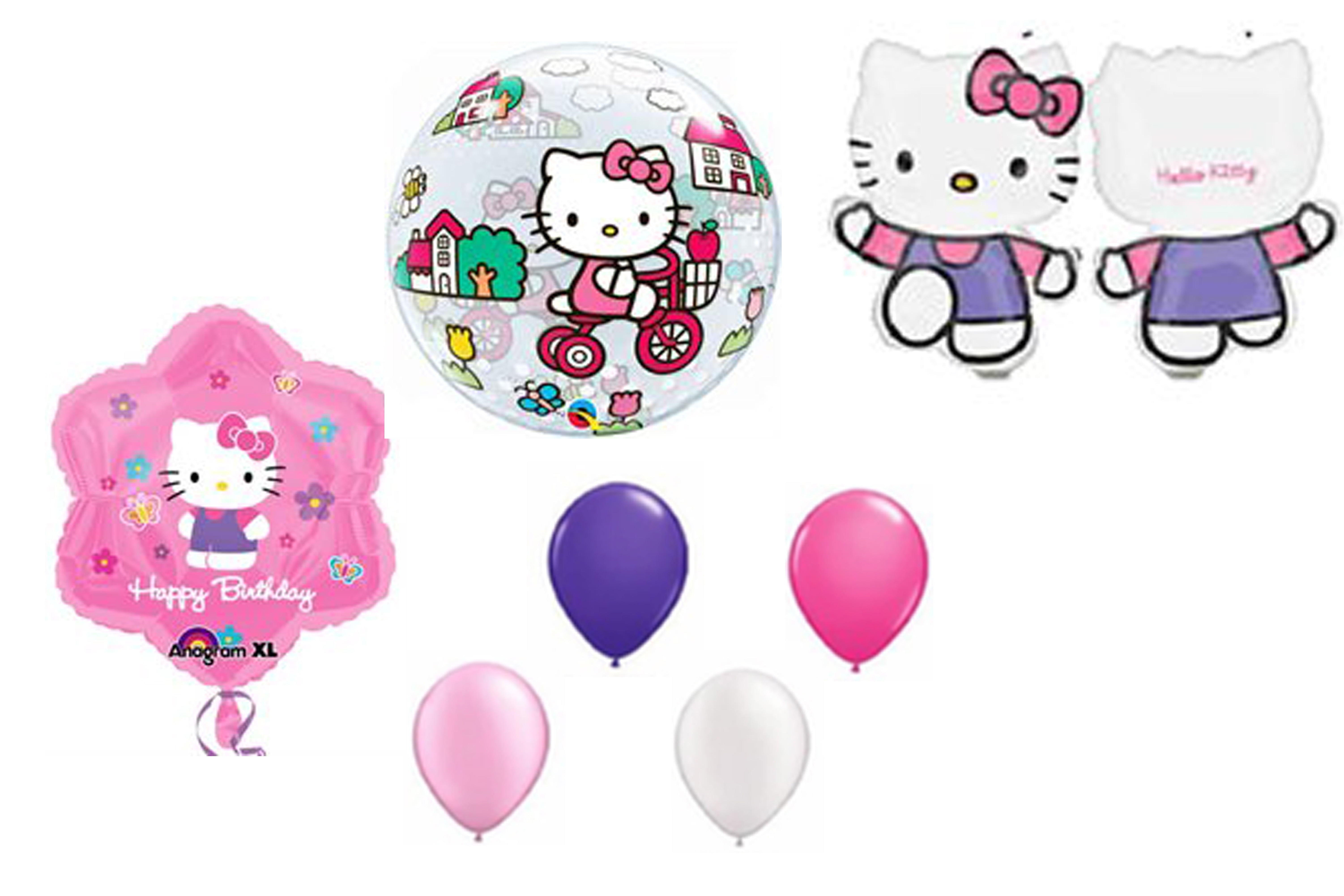 Wallpaper #pXOLg44BFI5NbQksWBrC3 7pc Hello Kitty Balloon Set Xl Mylar Latex Bubble Happy Birthday