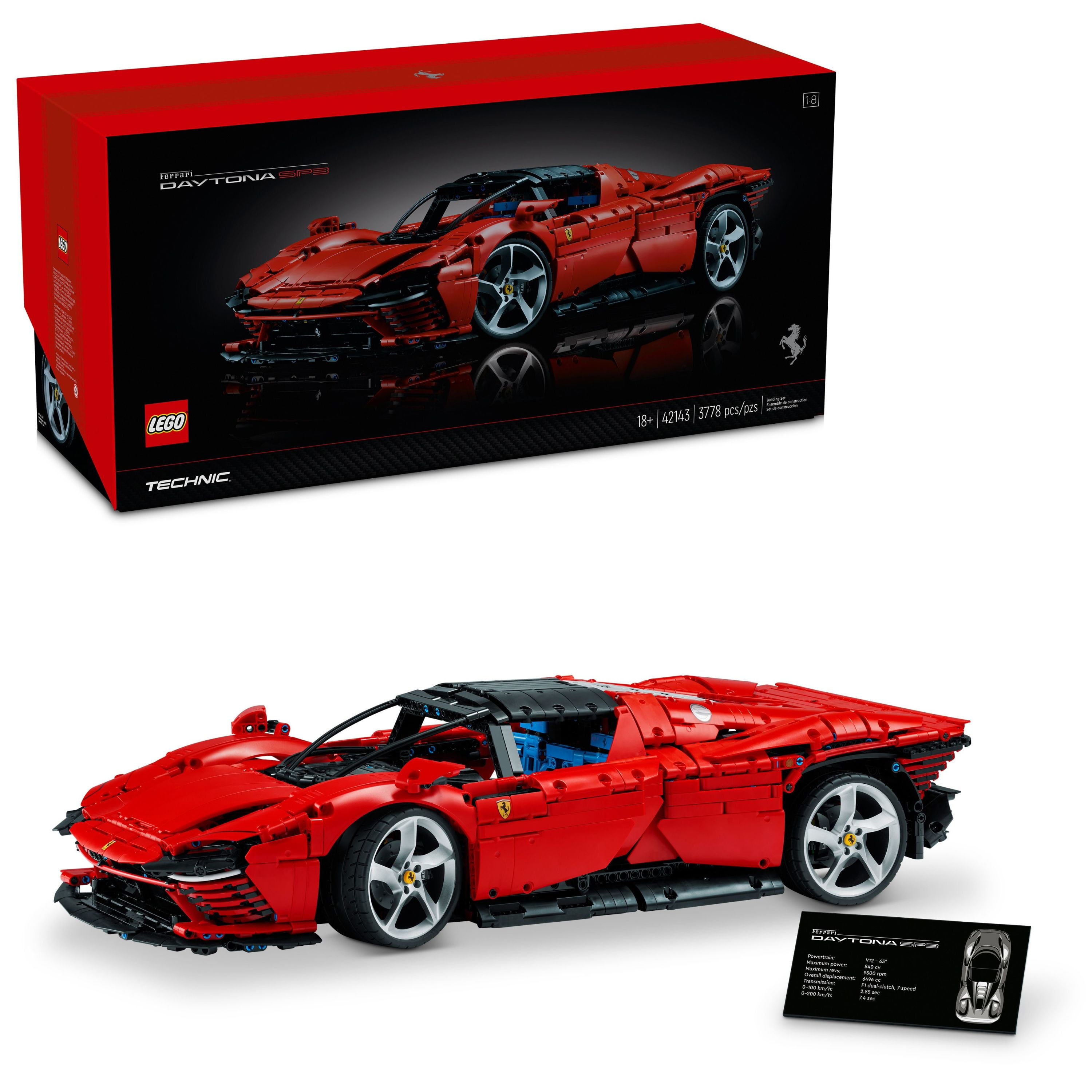 Wallpaper #YWec_pIBSpphPi3-8aC9196 Lego Technic Ferrari Daytona Sp3 42143 Race Car Model Building Kit 1