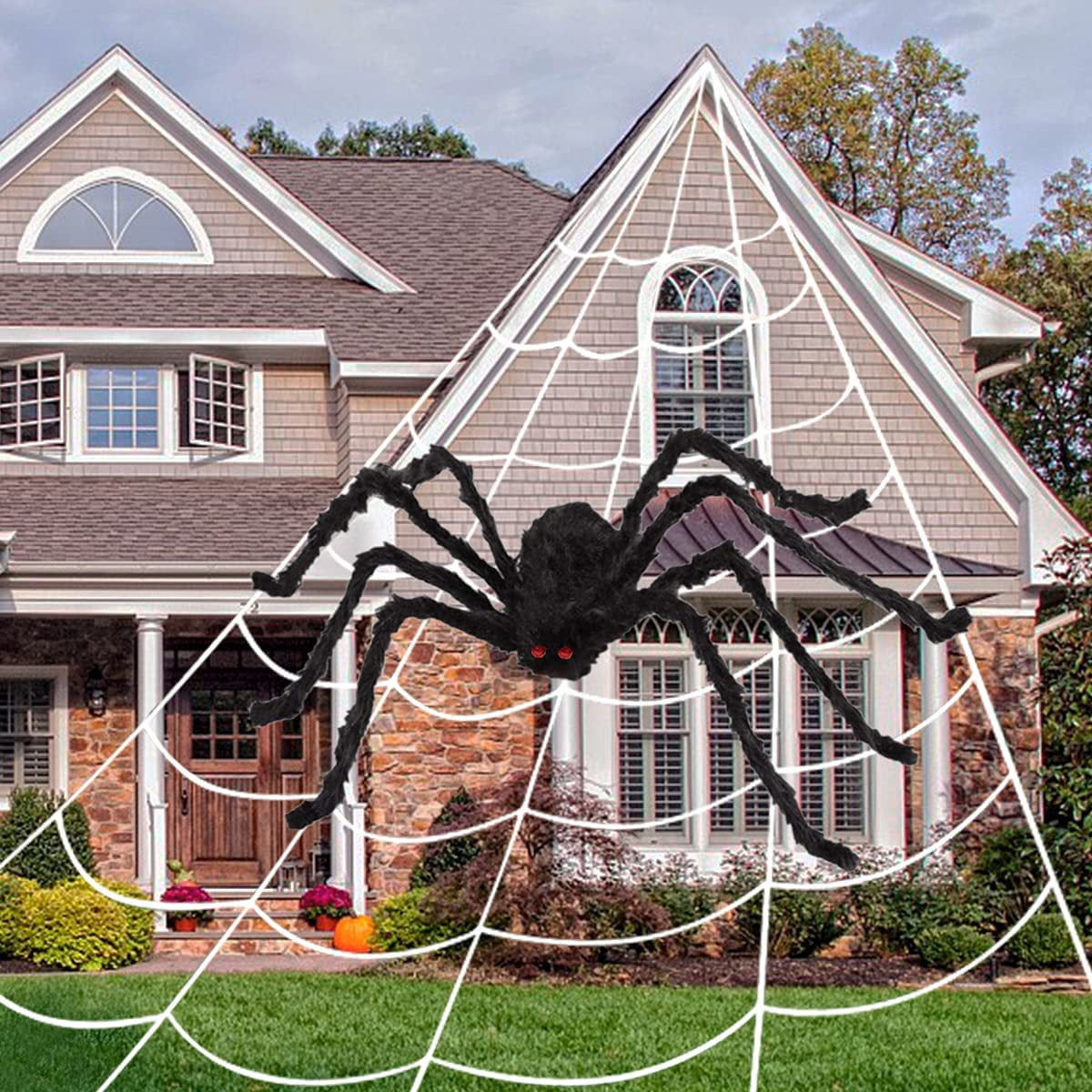 Wallpaper #yP_JaJMB3lSXT3zUg-SK31 Halloween Giant Black Plush Spider Triangle Spider Web Set Halloween