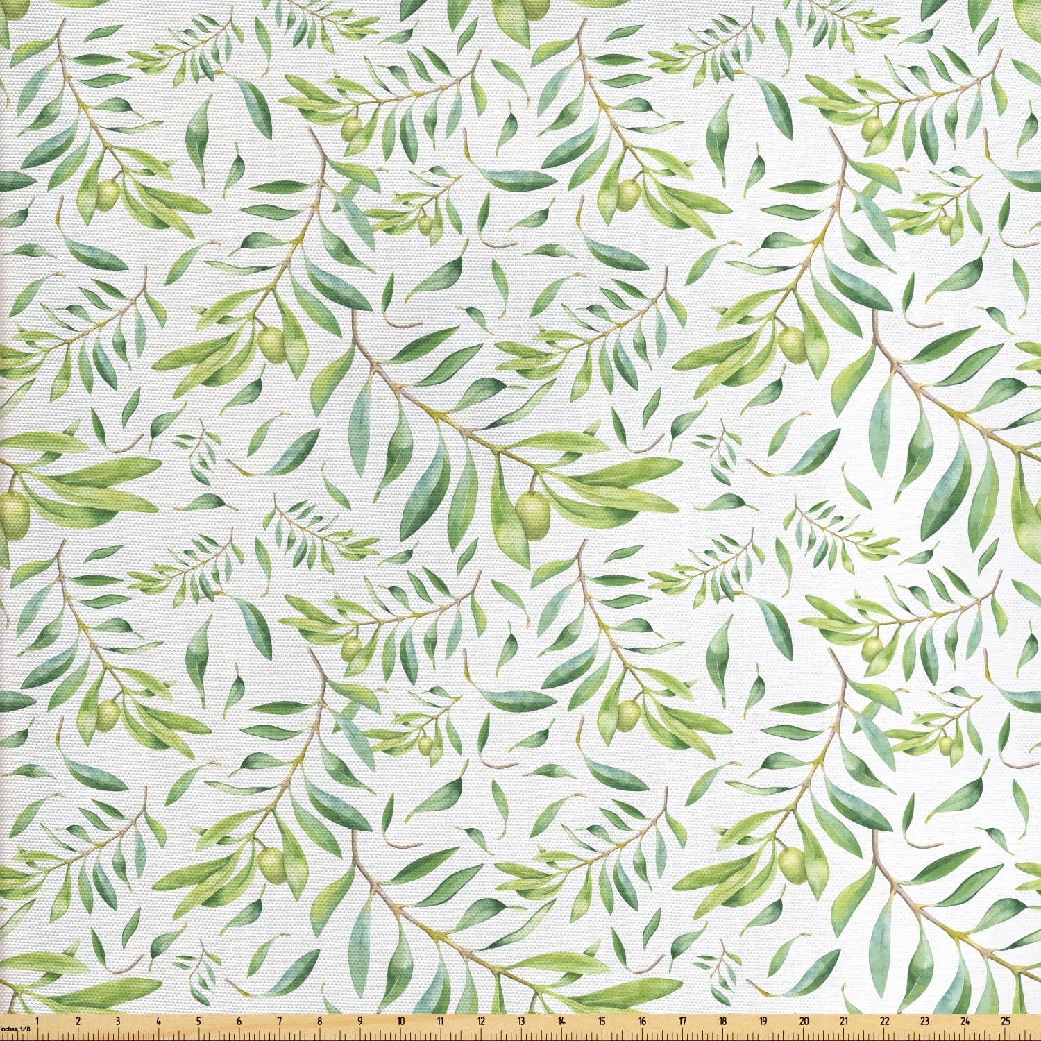 Wallpaper #am19apcBycdYOYFTxHE6147 Green Leaf Fabric by the Yard Watercolor Style Olive Branch