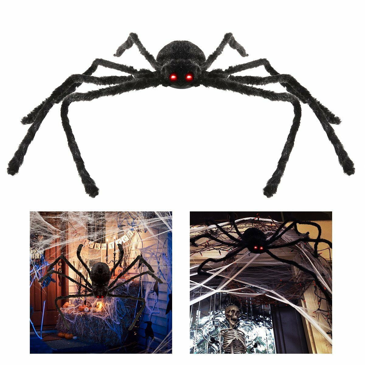 Wallpaper #1fQOOpMBKFX8bn3r-3cr198 30 Black Large Spider Plush Toy Realistic Hairy Spider Halloween Party