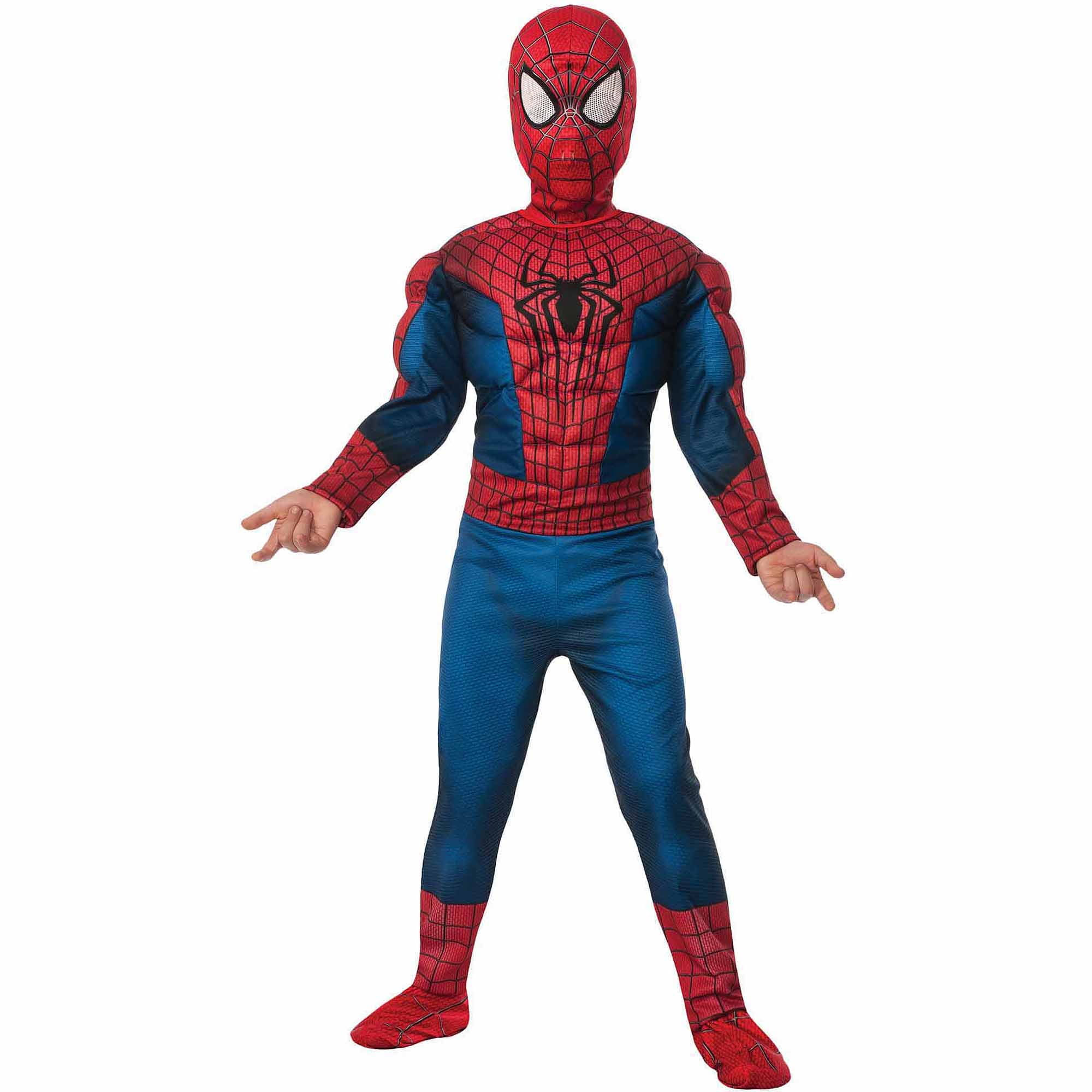 Wallpaper #hkCjMJMBJhL2WPbamMLi86 Kids Marvel Spider Man Muscle Suit Costume Size 4t S with Defect