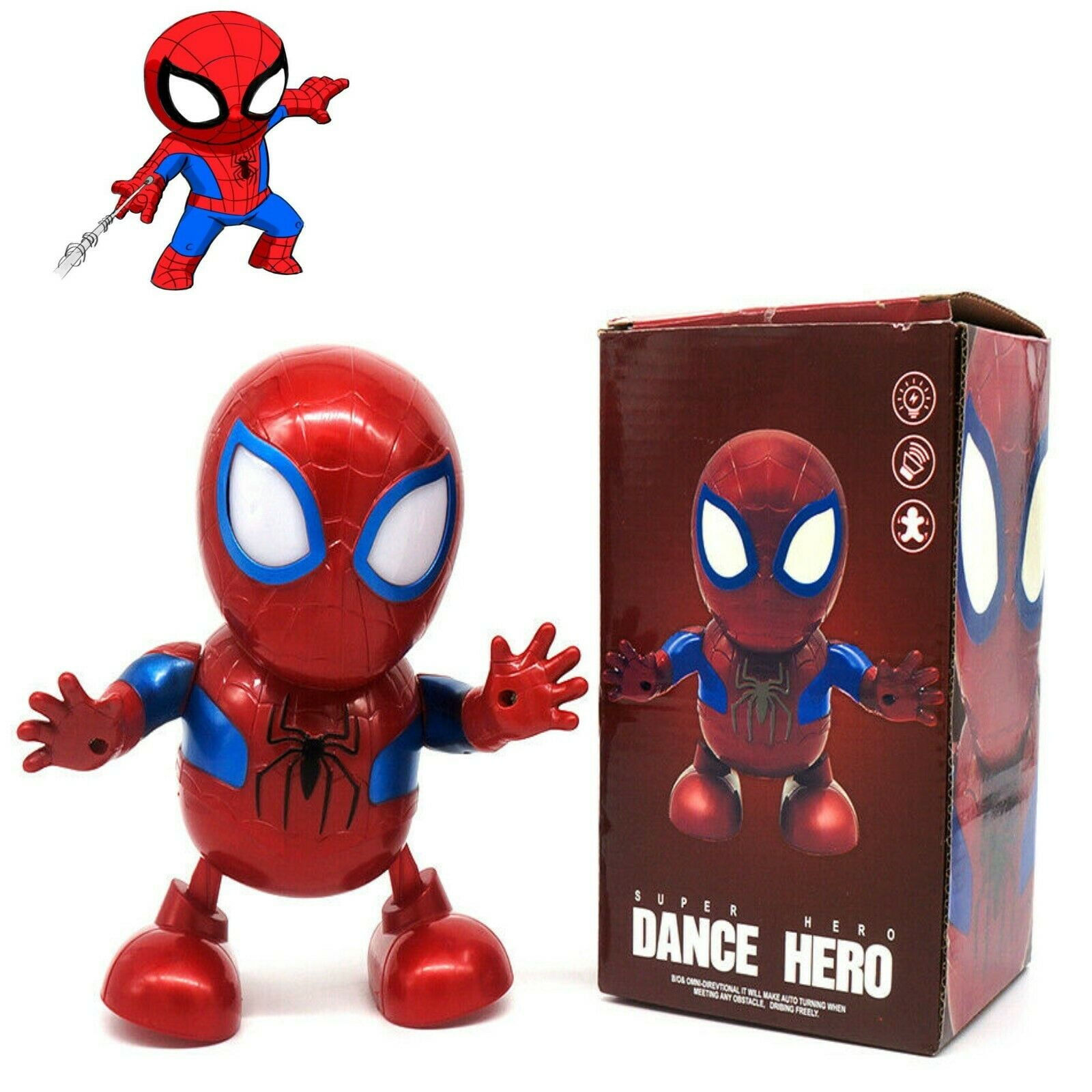 Wallpaper #-ovDdpcBcm9NJah-ingn86 Dancing Spiderman Robot Toys Super Hero Toy with Colorful Flashing