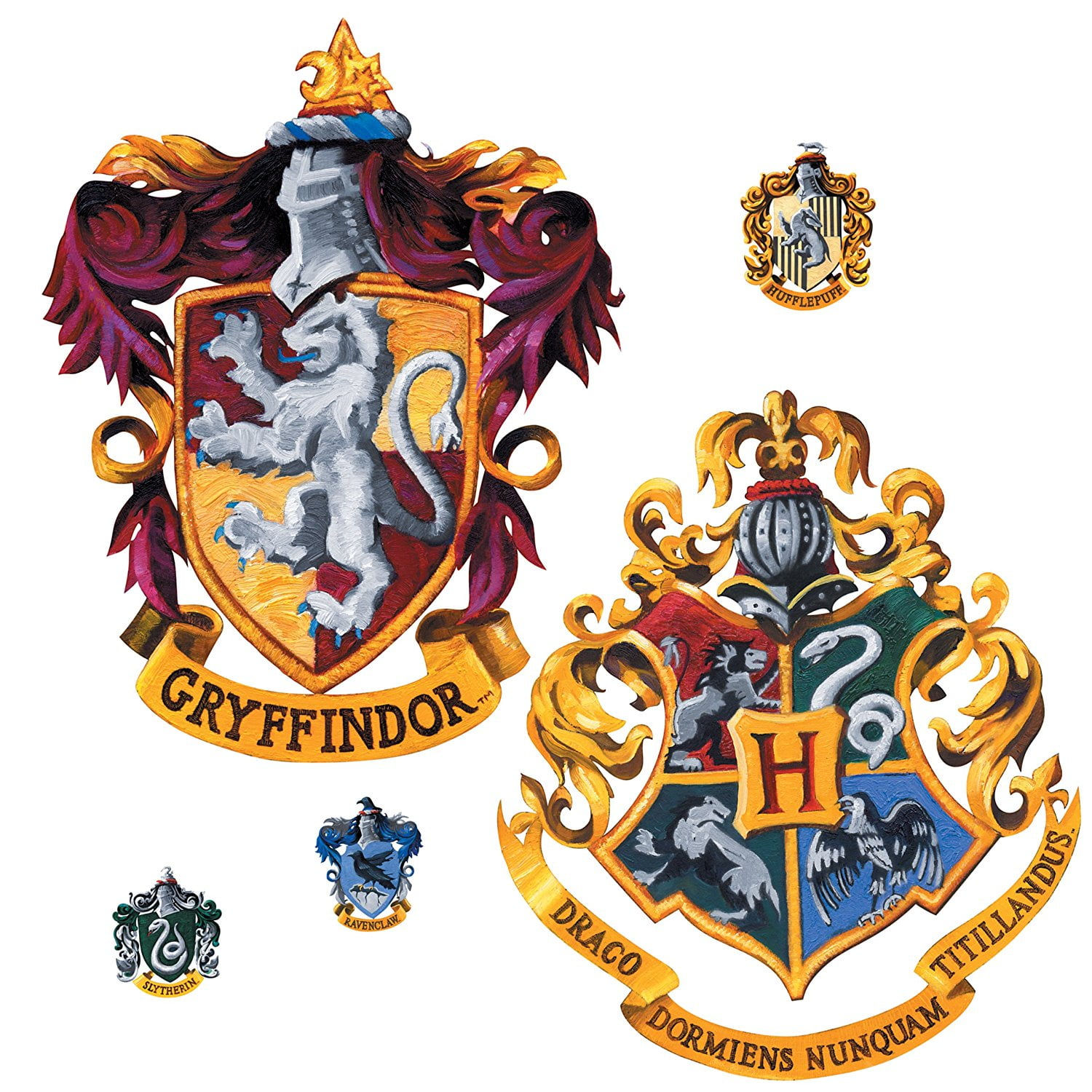 Wallpaper #NmjiIpMBSpphPi3-KzRu353 Rmk1551gm Harry Potter Crest Peel and Stick Giant Wall Decal Assembled