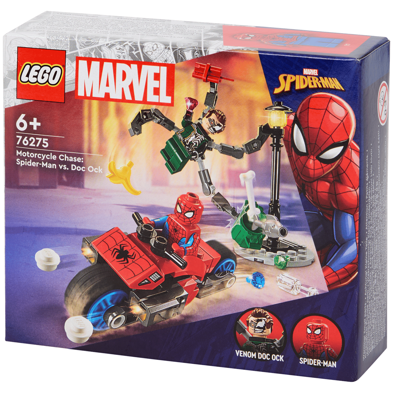 Wallpaper #Zrgr2pIBJvJKYCmE8vAv359 Lego Marvel Motorachtervolging Spiderman vs Doc Ock Action Nl
