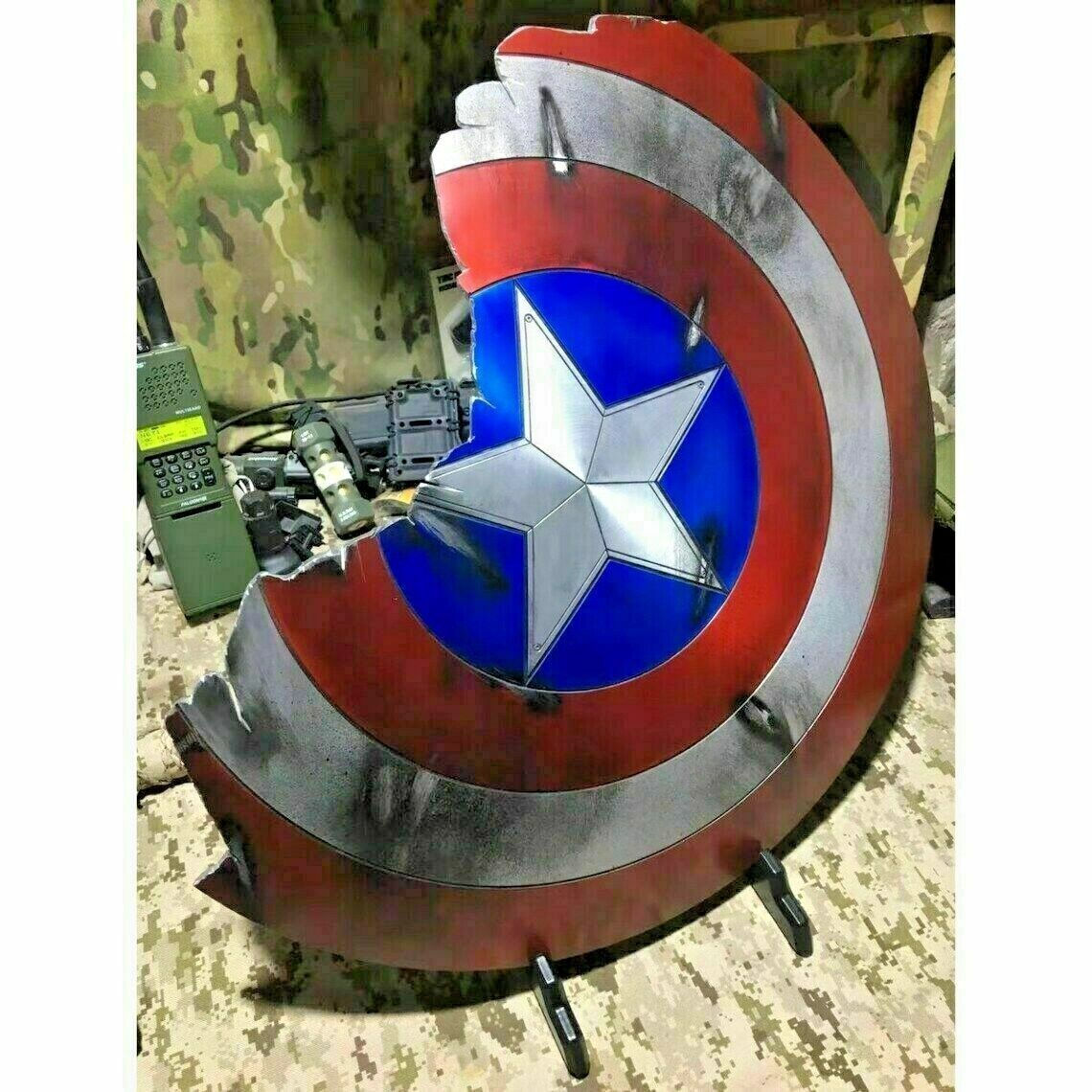Wallpaper #6mdwCZMBSpphPi3-es_S85 Captain America Broken Shield Famous Movie Prop Replica Damage Warrior