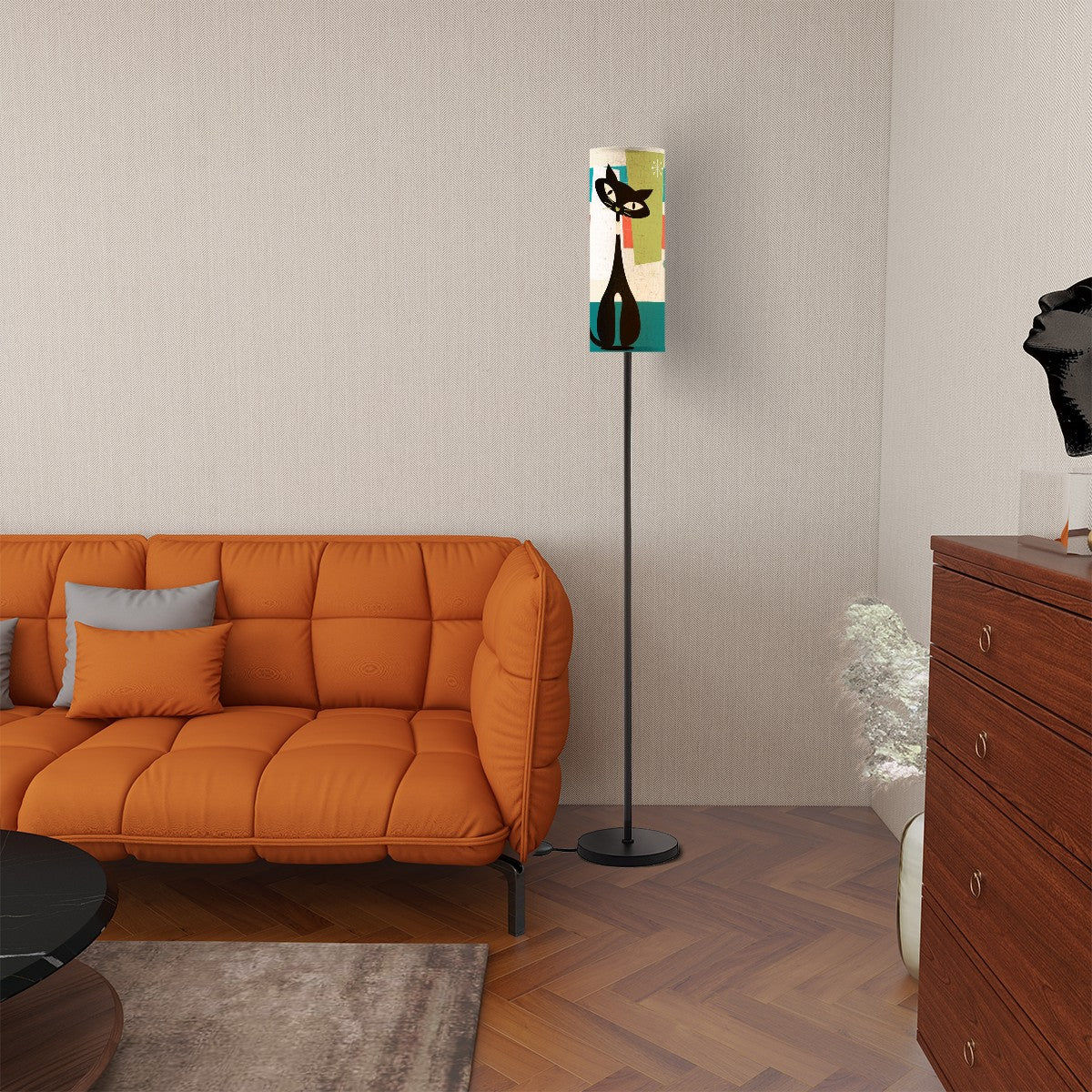 Wallpaper #2LgT3ZIBJvJKYCmEjv7f338 Atomic Cat Mid Century Modern Kitschy Floor Lamp 8308927103131 Mid