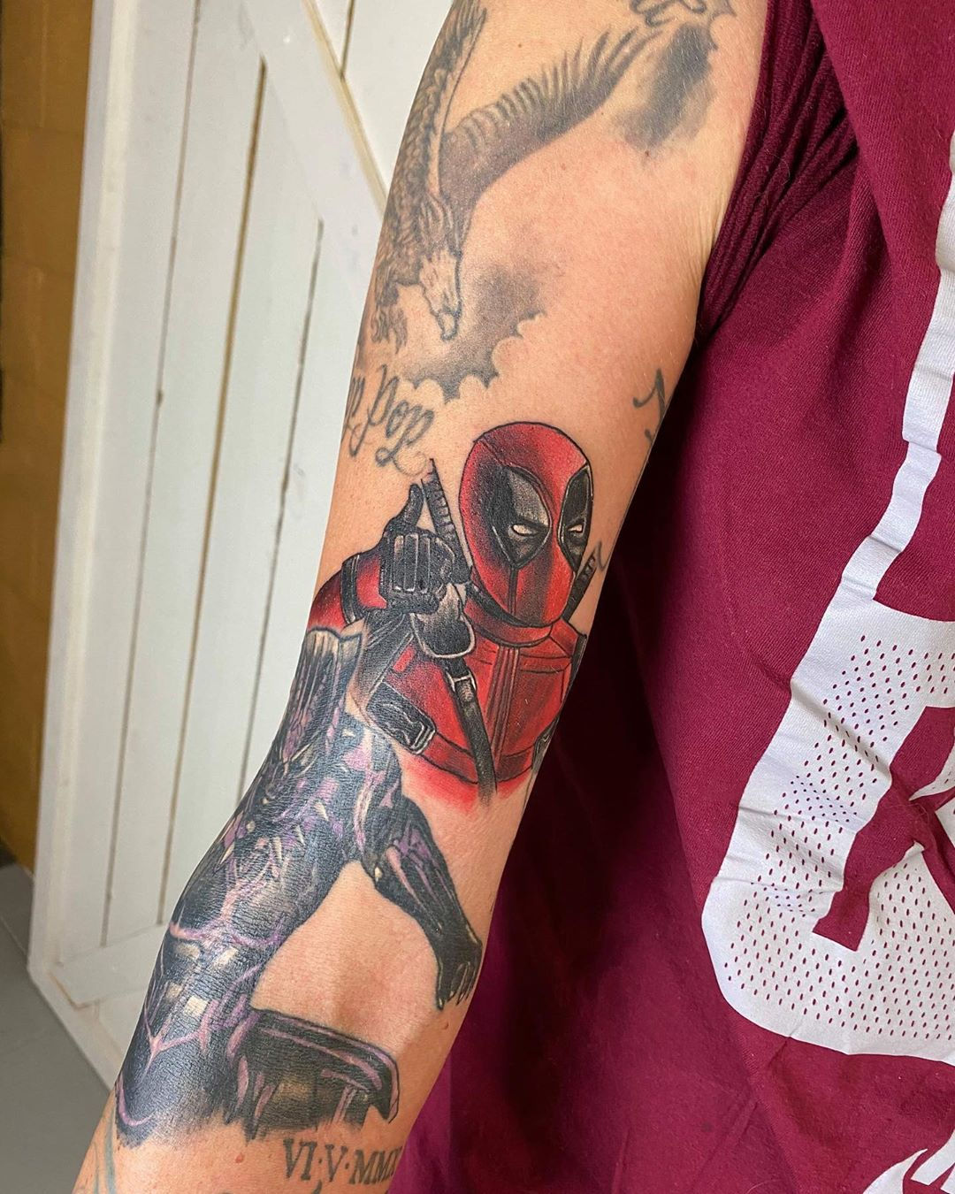 Wallpaper #9130c Marvel Tattoo Photo by Gus H Tattoo on Instagram Deadpool