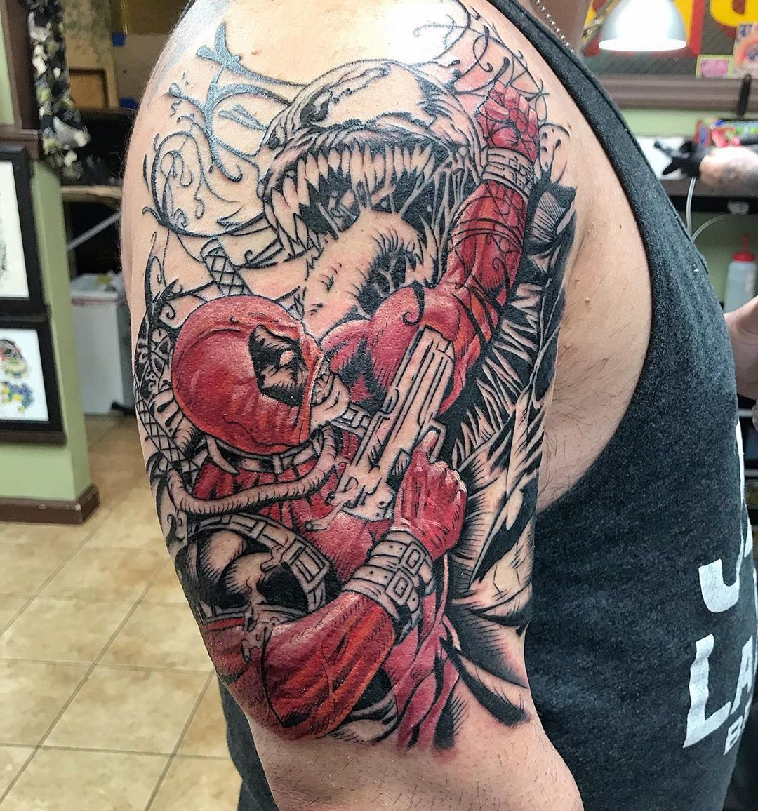 Wallpaper #9130c Marvel Tattoo Photo by Gus H Tattoo on Instagram Deadpool