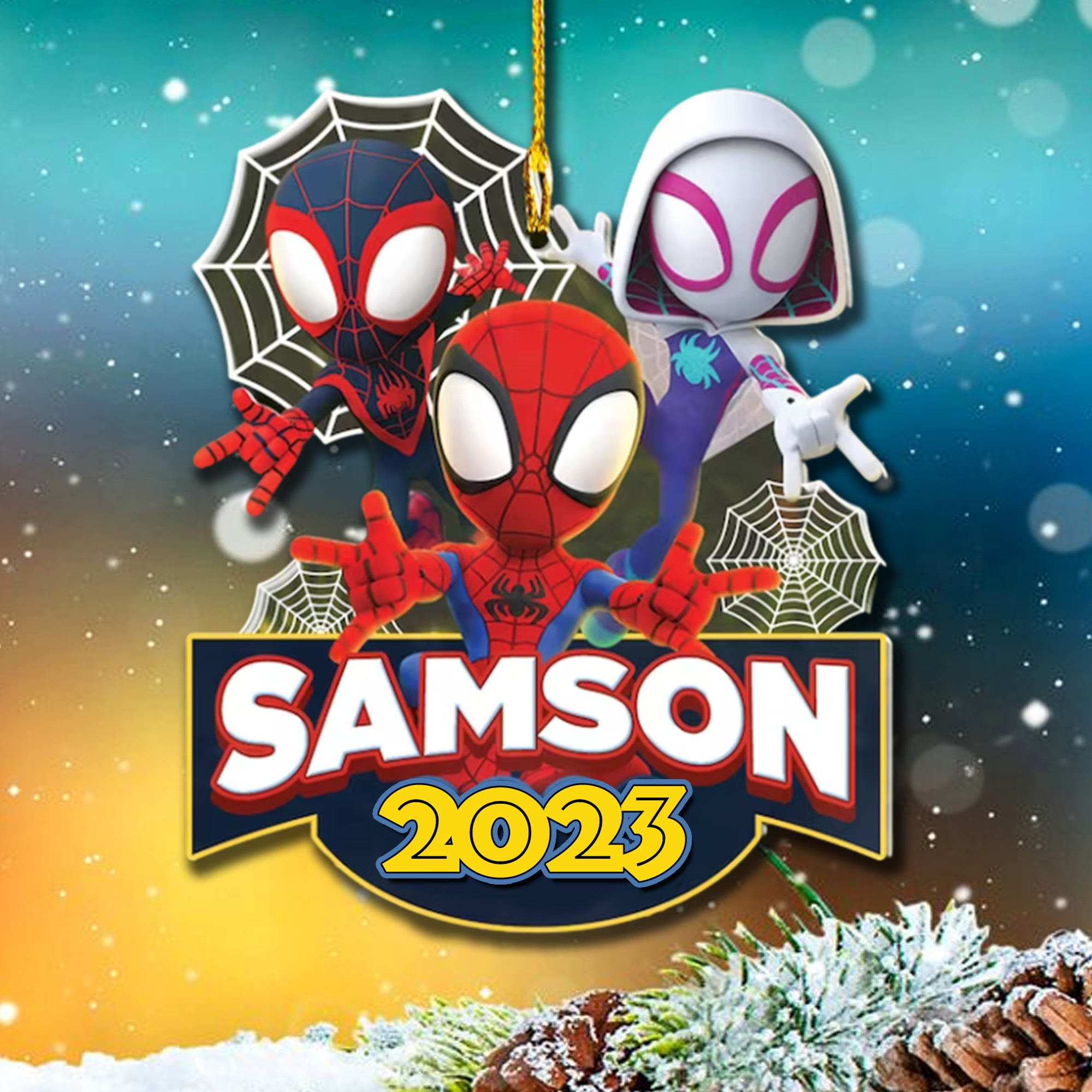 Wallpaper #w4LJP5MB0GiFKesMd79F240 Personalized Spidey and His Amazing Friends Ornament Custom Inspire