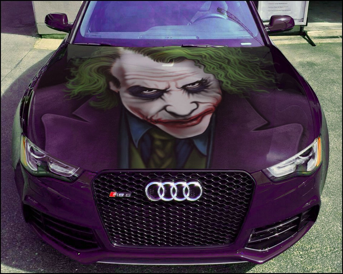 Wallpaper #_0C5MZMBJhL2WPbay8f55 Vinyl Car Hood Wrap Full Color Graphics Decal Joker Sticker Inspire