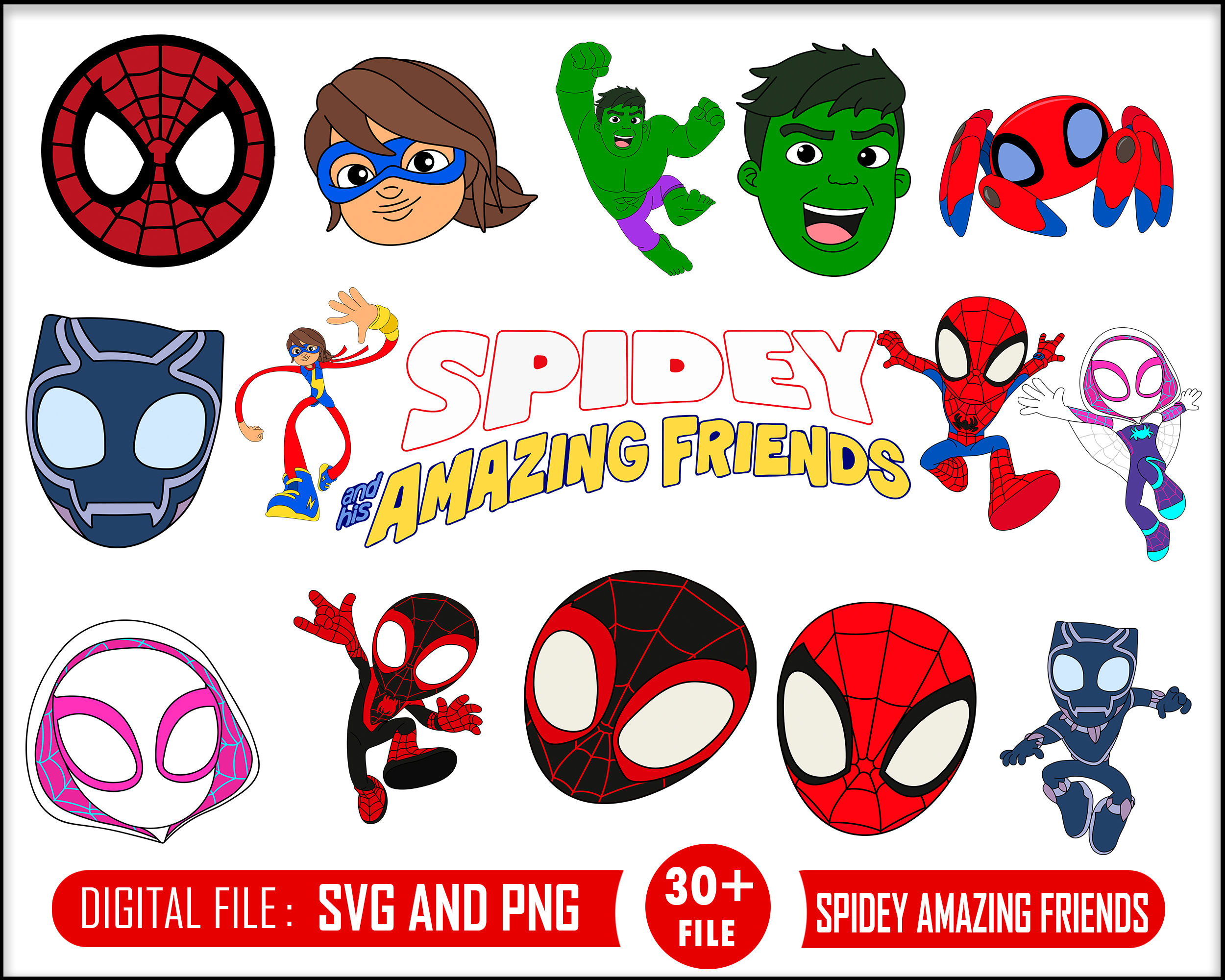 Wallpaper #Ix3SLZMBlOZrFDOkl9Jx38 Clipart Spidey and Friends Spidey Digital Download Svg P Inspire