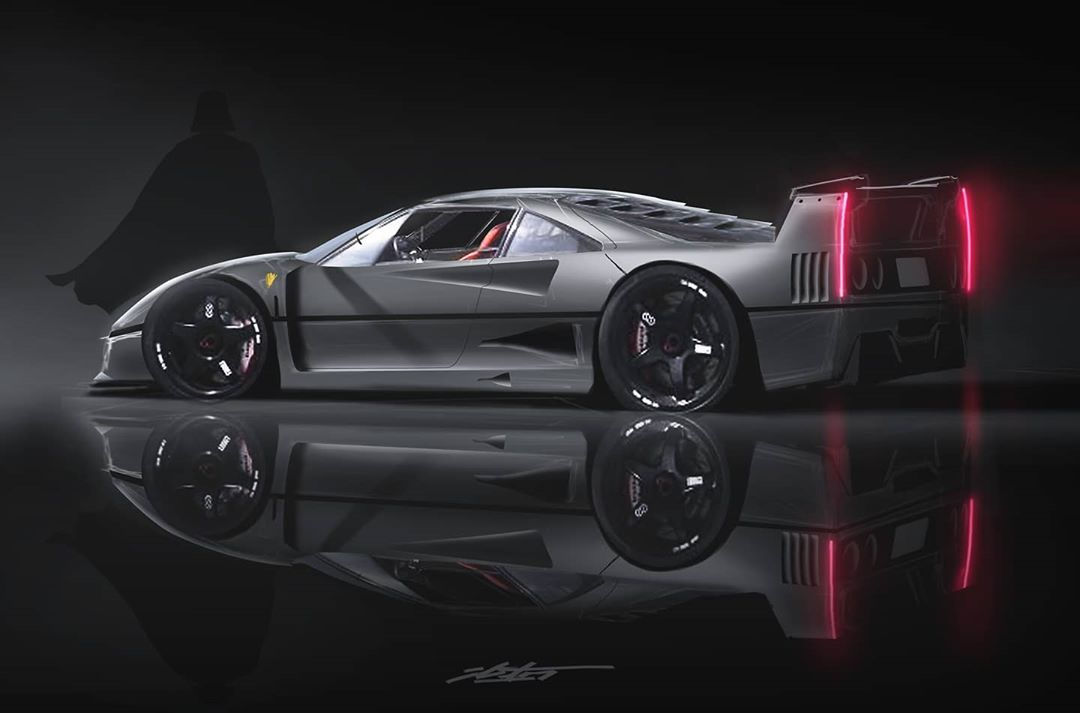 Wallpaper #Q7nI3pIBJvJKYCmEKgfX97 Voici La Ferrari F40 De Dark Vador