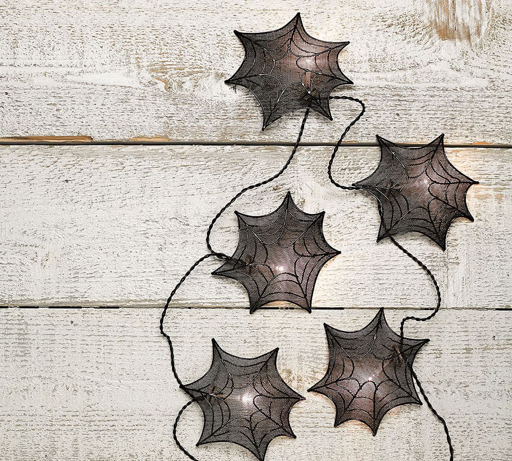Wallpaper #zpwf4pIBZHQxiYarj74D107 Spider Web String Lights Pottery Barn