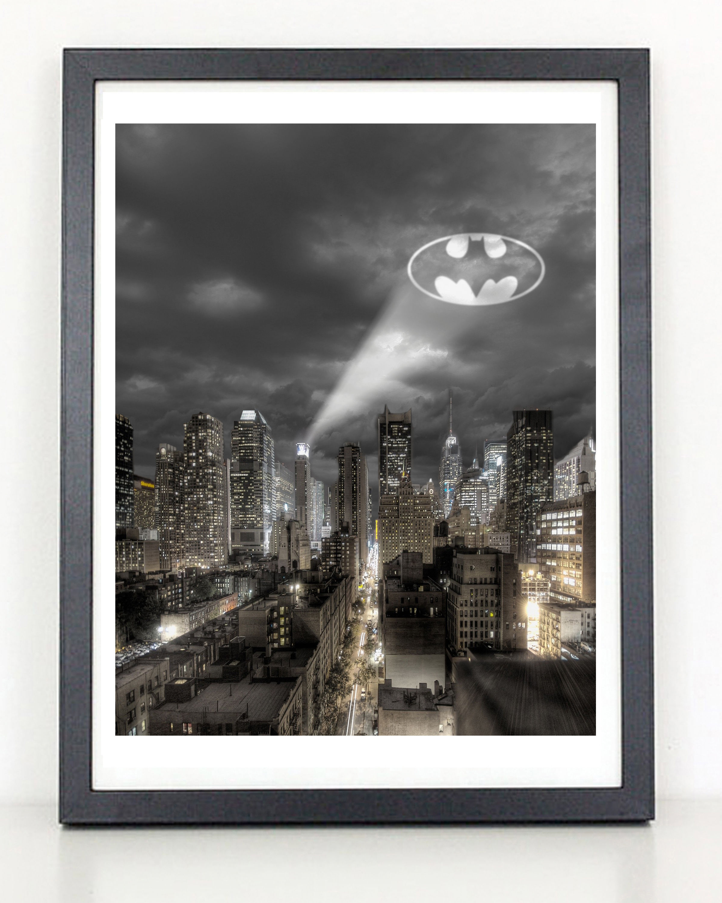 Wallpaper #b3279I4Bnwiau_P6fRDC17 Bat Signal Gotham City Batman Poster on Storenvy