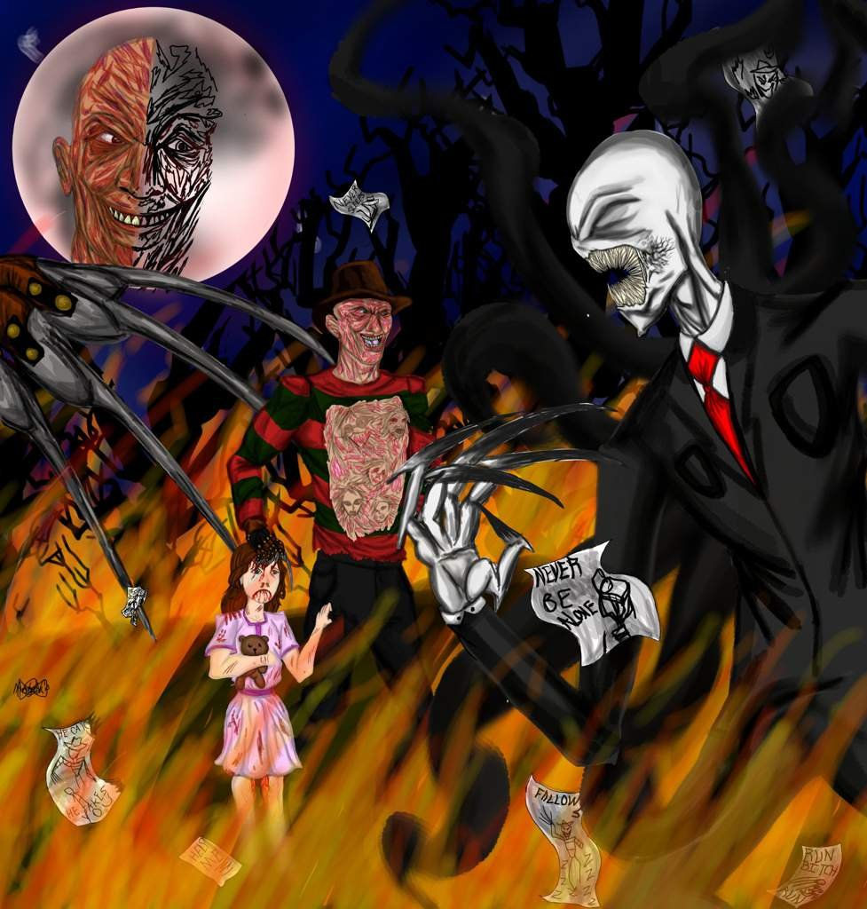Wallpaper #wEDgL5MBJhL2WPbaU77v158 Freddy Krueger vs Slenderman Creepypastas Amino Amino