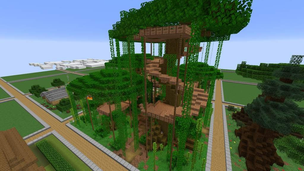 Wallpaper #Ame7DZMBSpphPi3-f-ct156 Jungle Treehouse Build Minecraft Amino