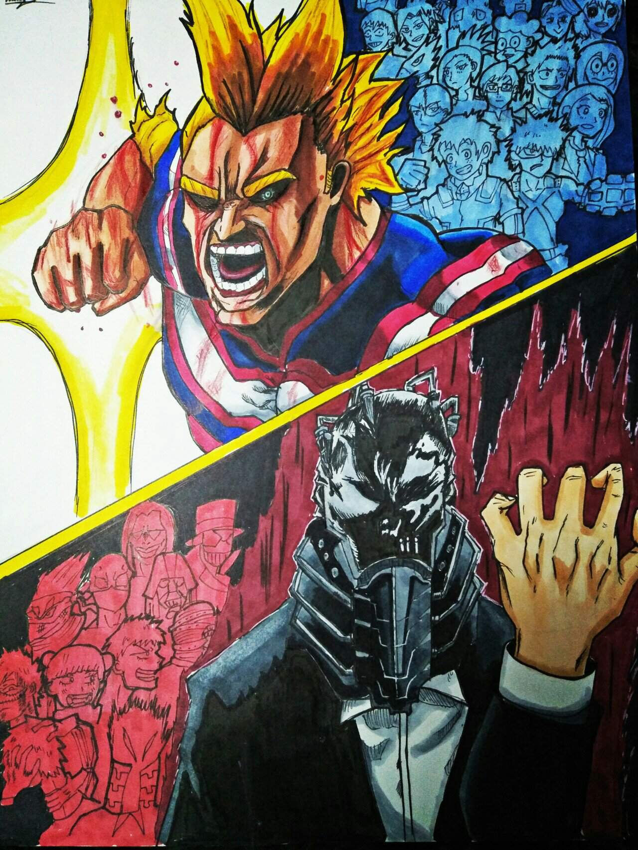 Wallpaper #FWex6pIBSpphPi3-lEi-274 All Might vs All for One Anime Art Amino